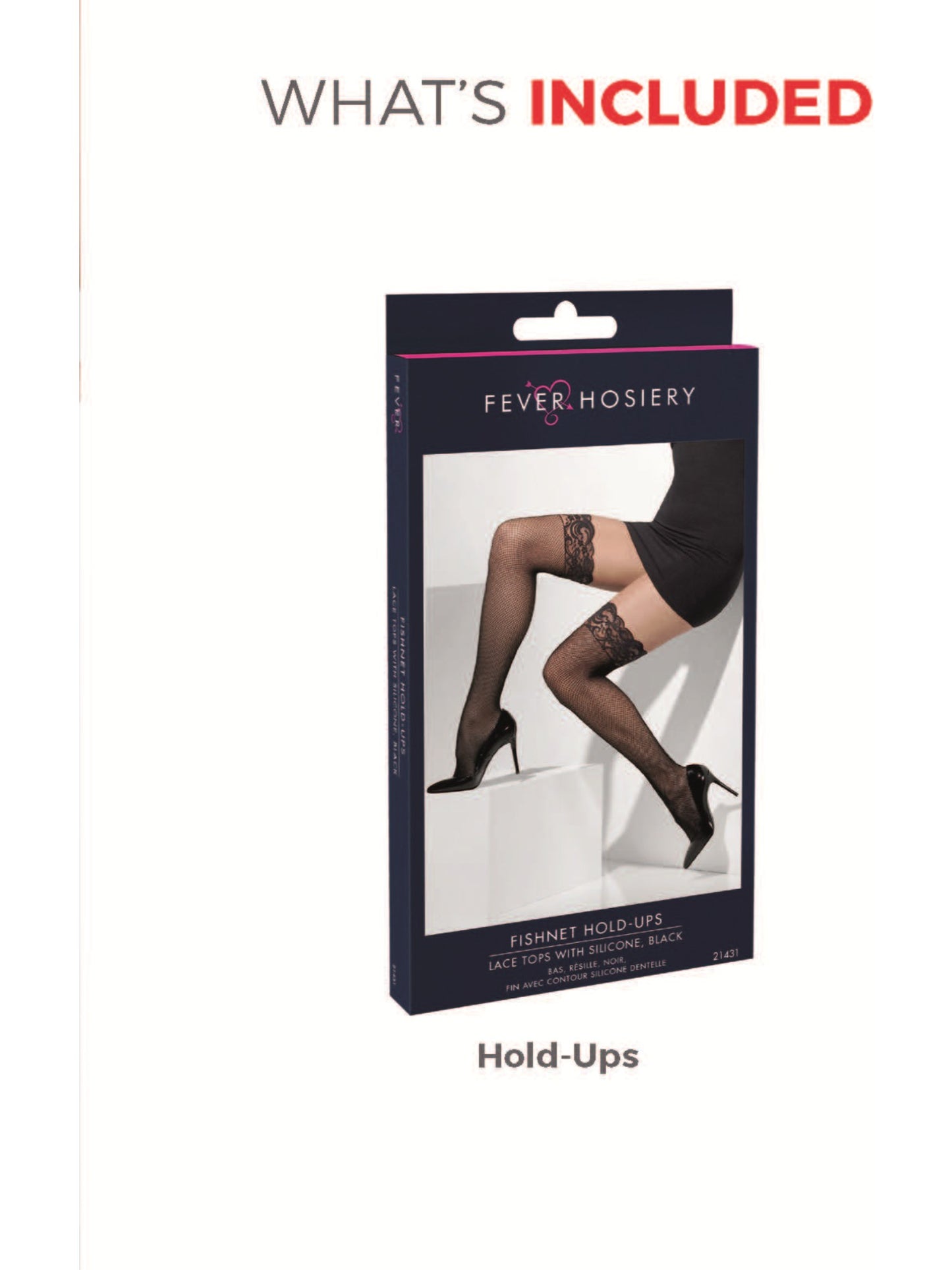 Fishnet Hold-Ups, Black Wholesale
