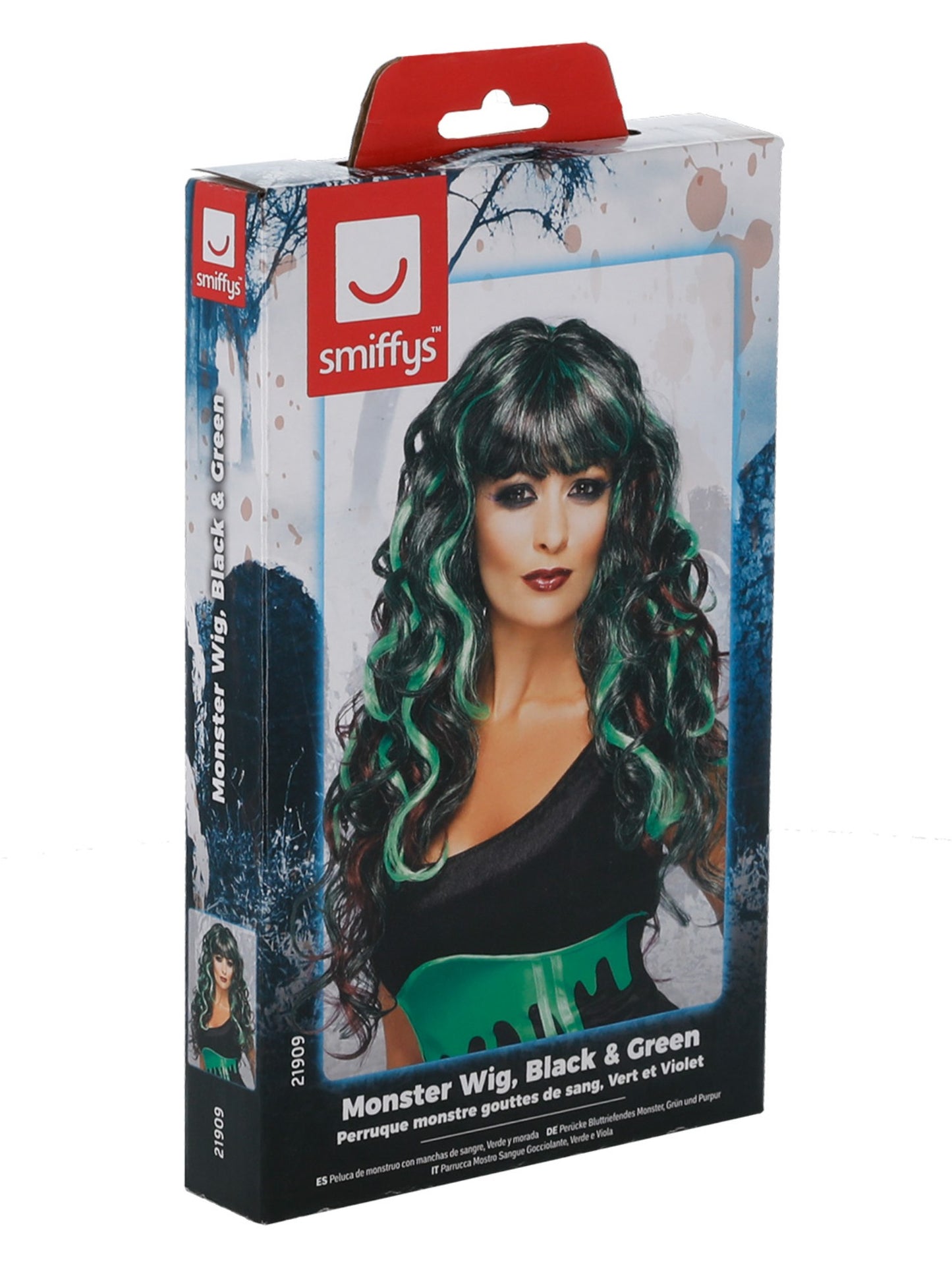 Monster Wig, Black & Green Wholesale