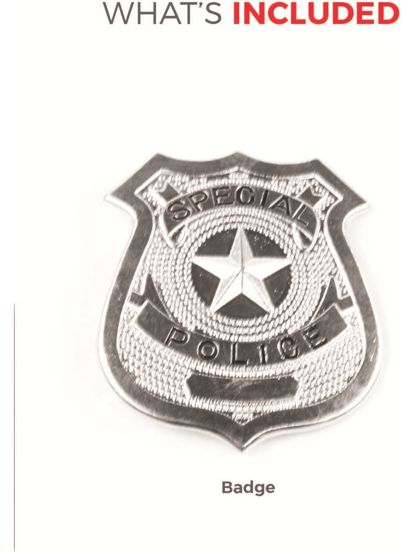 Metal Police Badge, Silver Wholesale