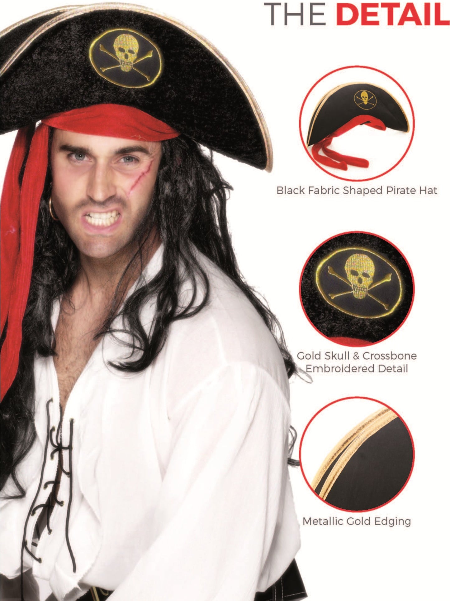 Pirate Hat, Black Wholesale