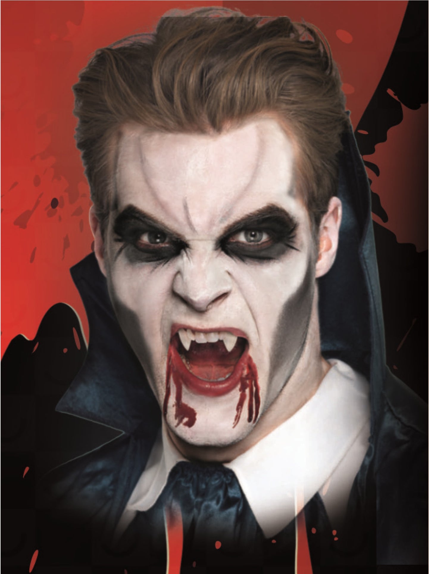 Smiffys Make-Up FX, Fangs & Blood, Red Wholesale