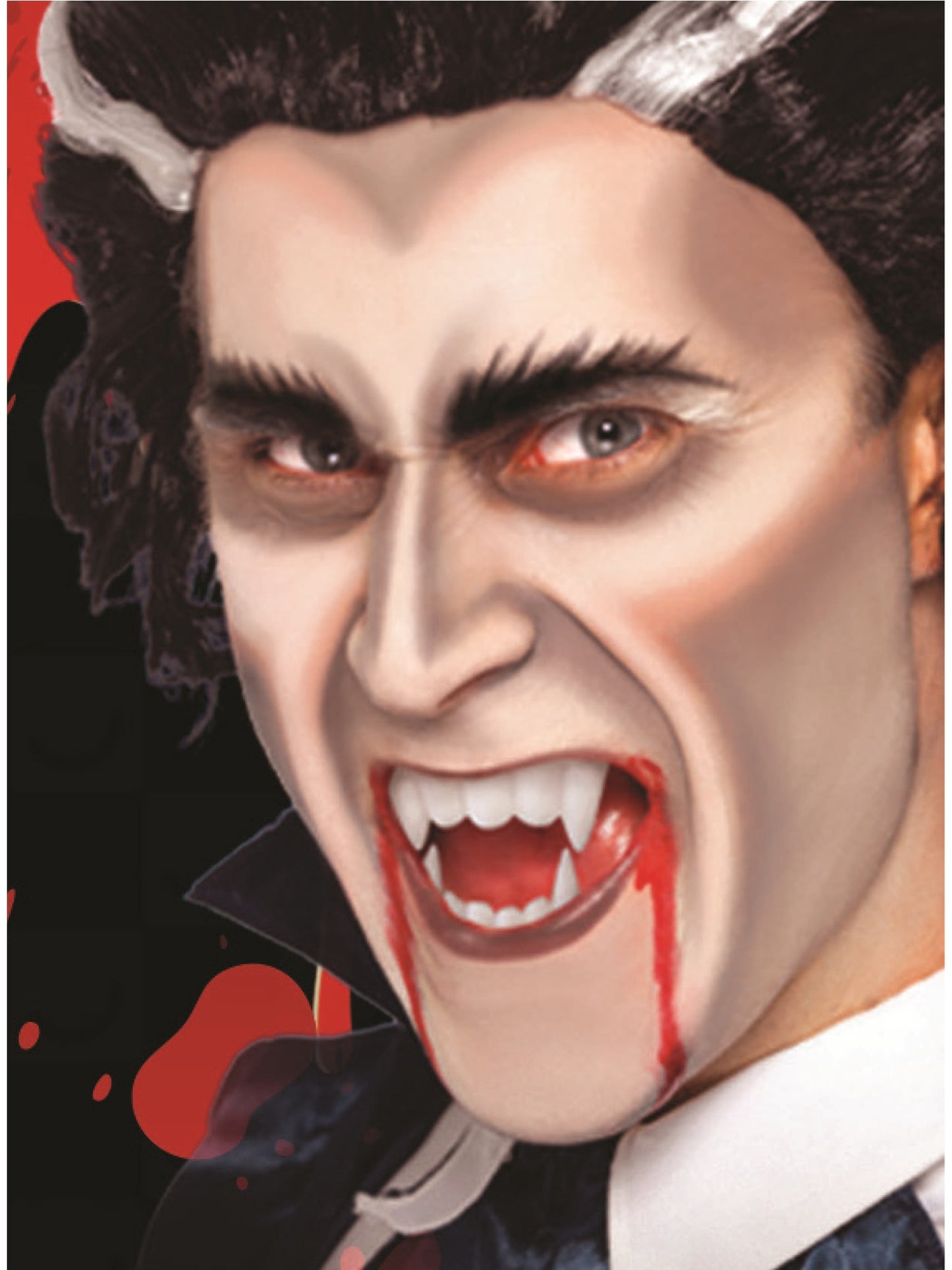 Smiffys Make-Up FX, Fangs & Blood, Red Wholesale