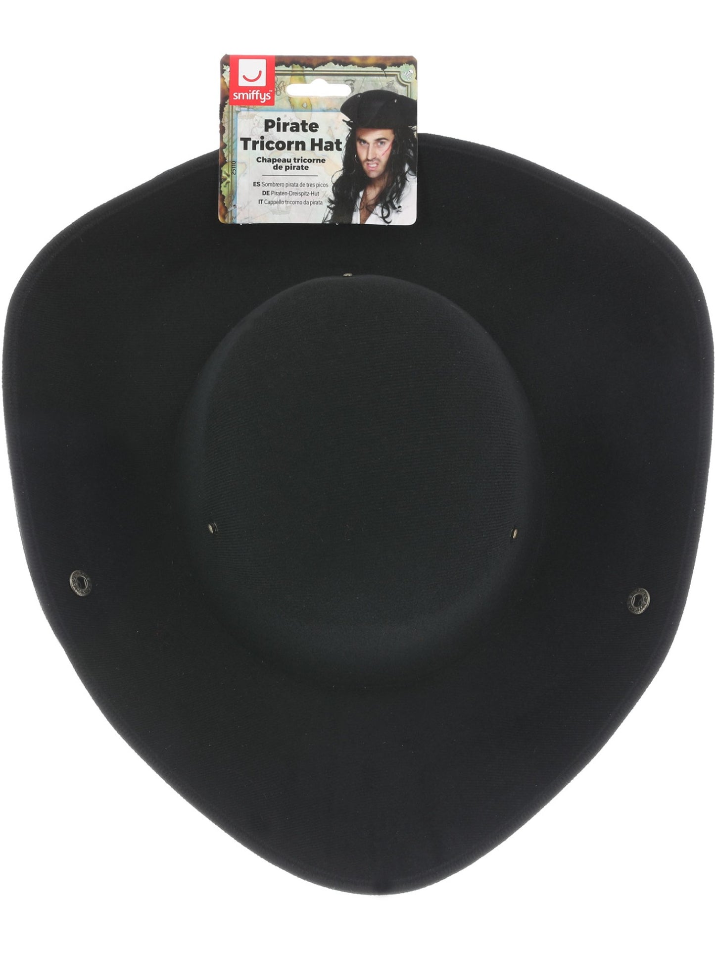Pirate Tricorn Hat, Black Wholesale