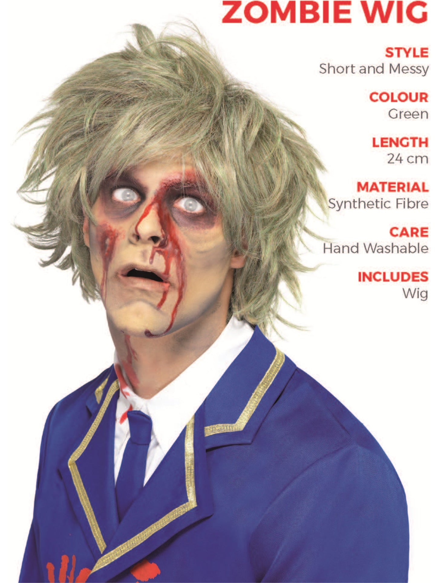 Zombie Wig, Grey Wholesale