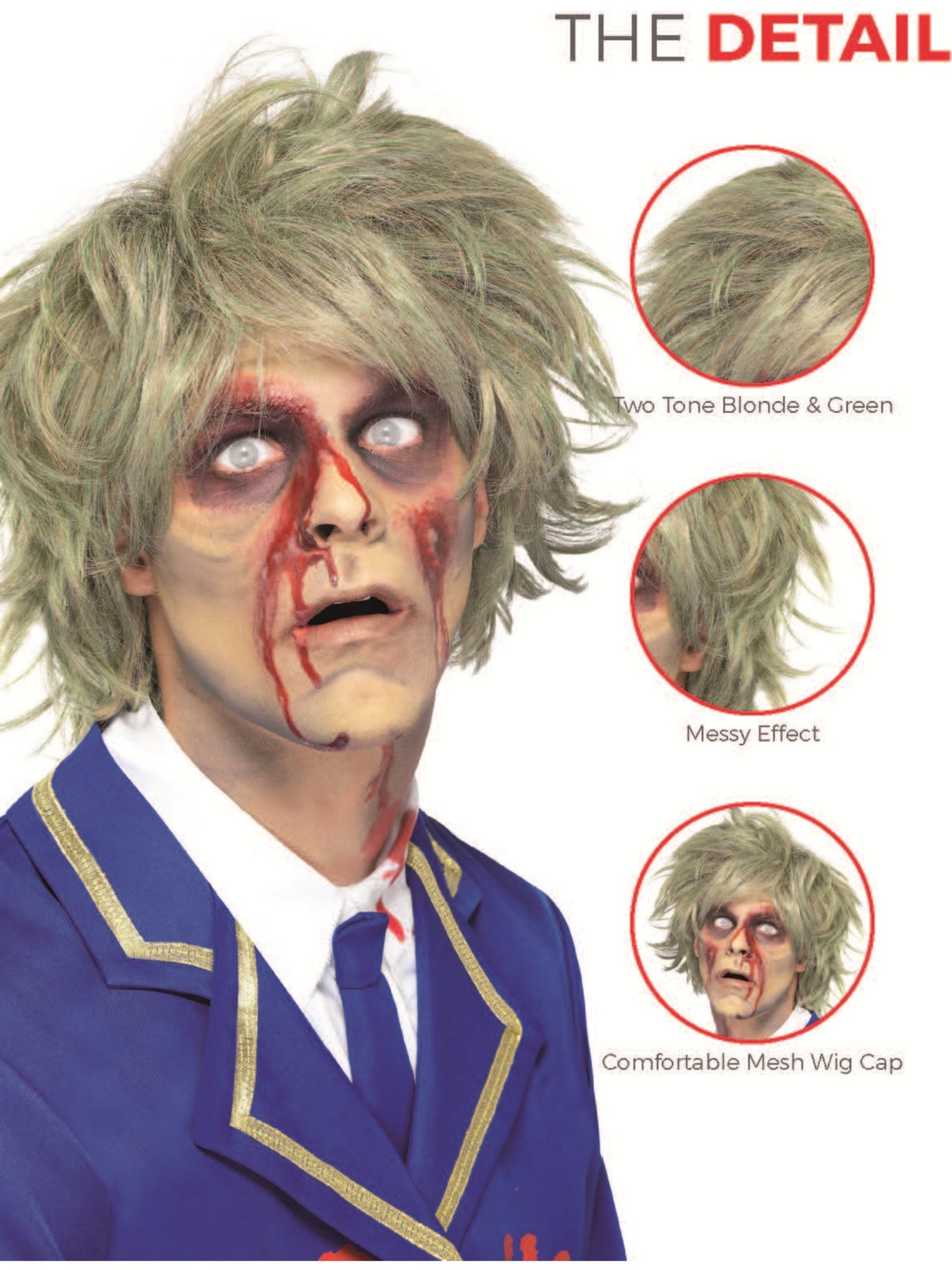 Zombie Wig, Grey Wholesale