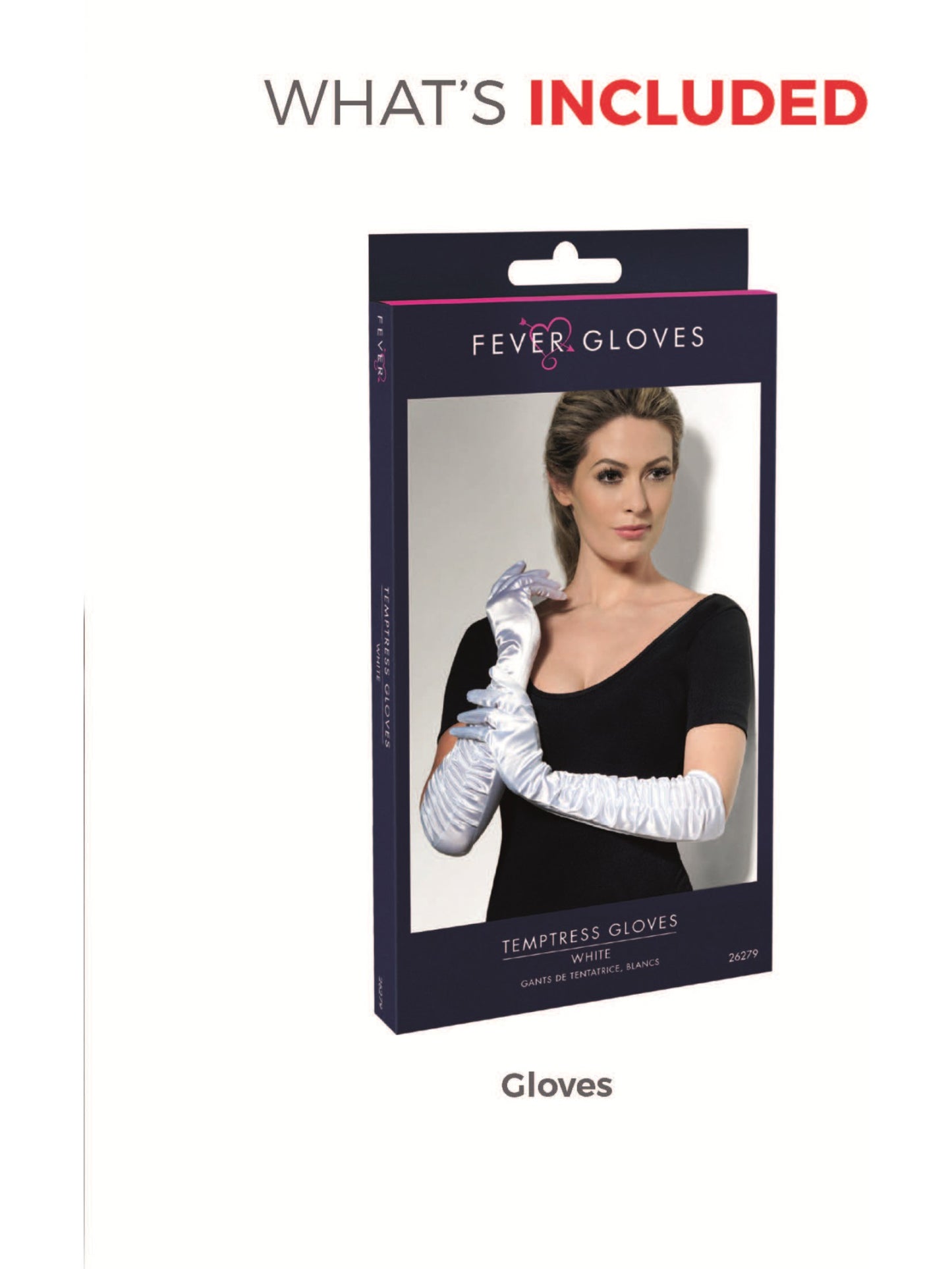 Temptress Gloves, White Wholesale