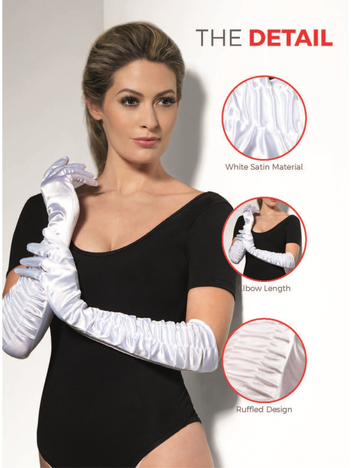 Temptress Gloves, White Wholesale