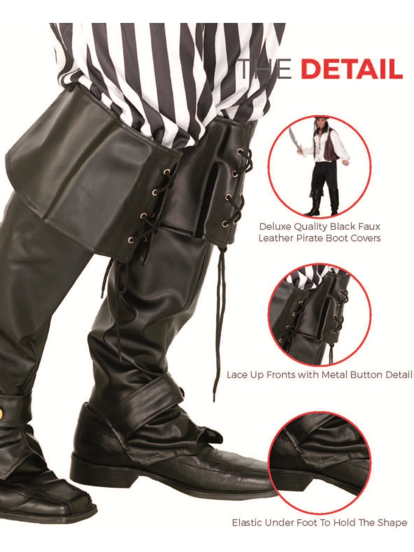 Pirate Bootcovers, Black Wholesale