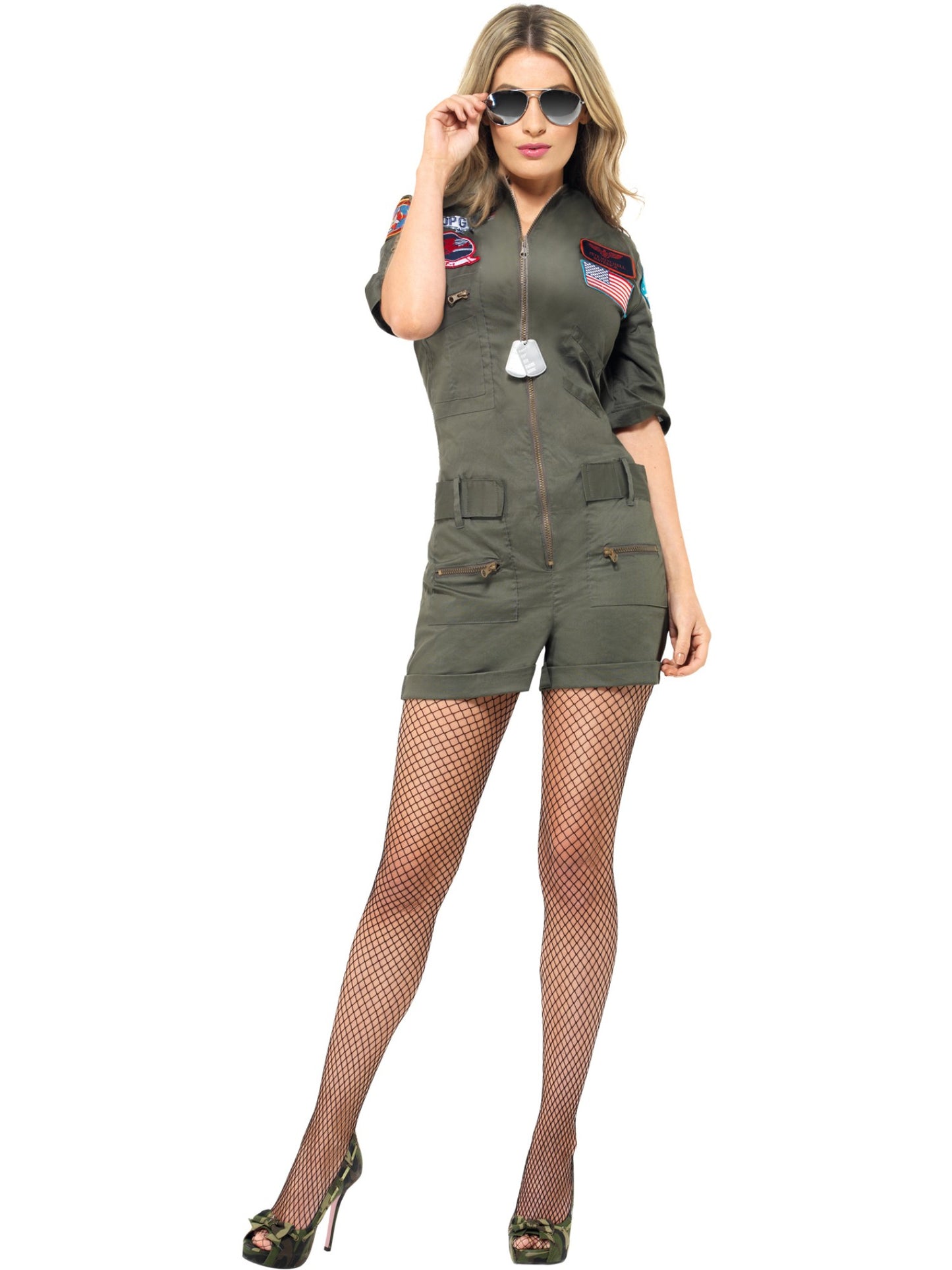 Top Gun Aviator Costume, Green Wholesale