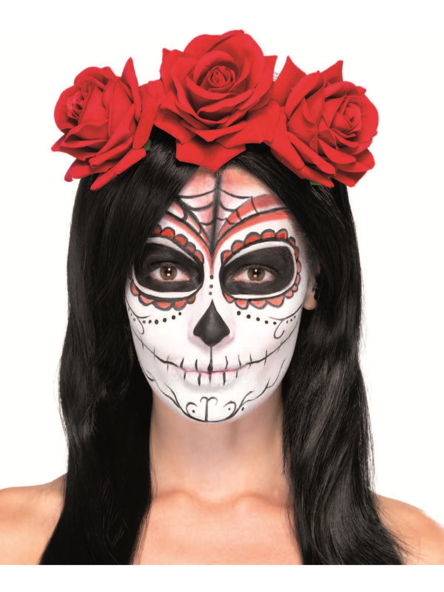 Day of the Dead Headband, Red Wholesale