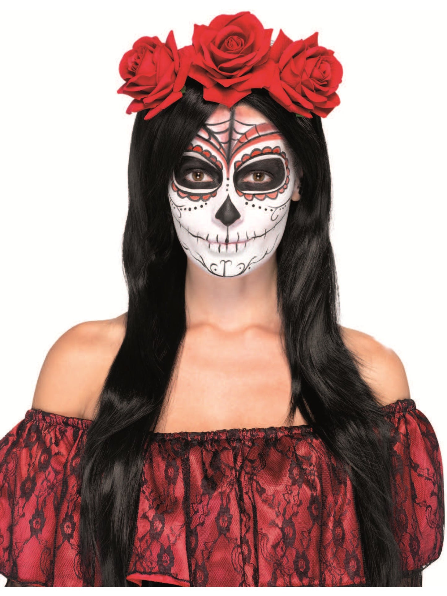 Day of the Dead Headband, Red Wholesale