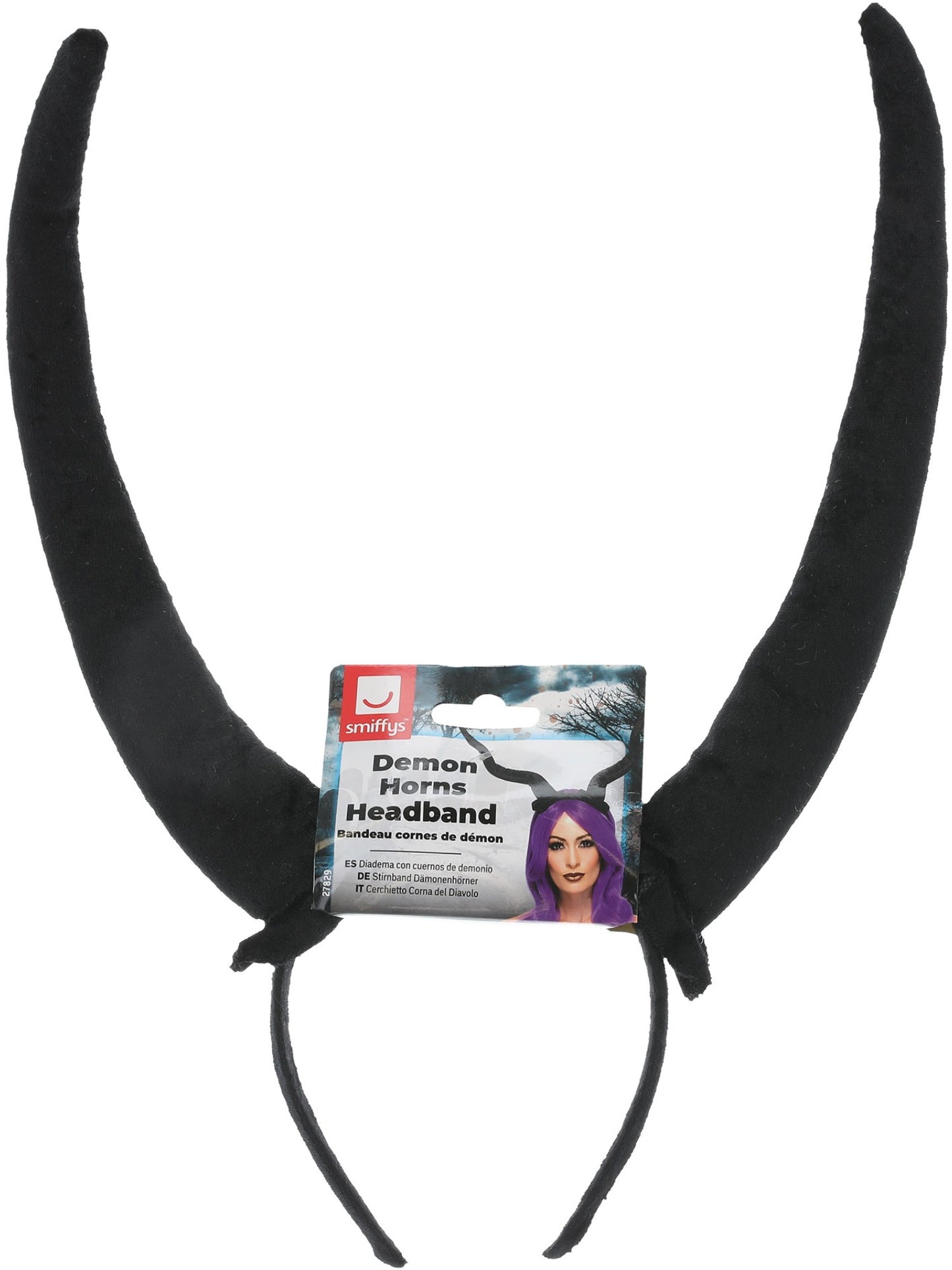 Demon Horns Headband, Black Wholesale