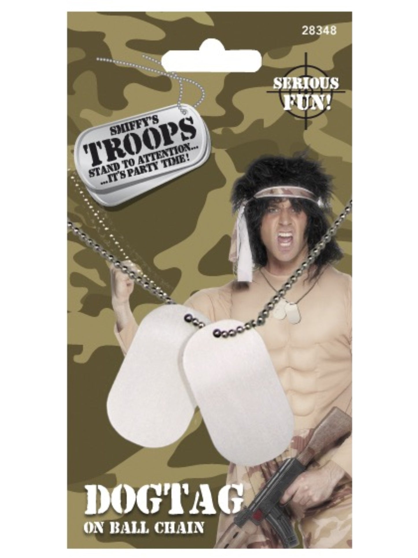 Dogtags on Chain, Silver Wholesale