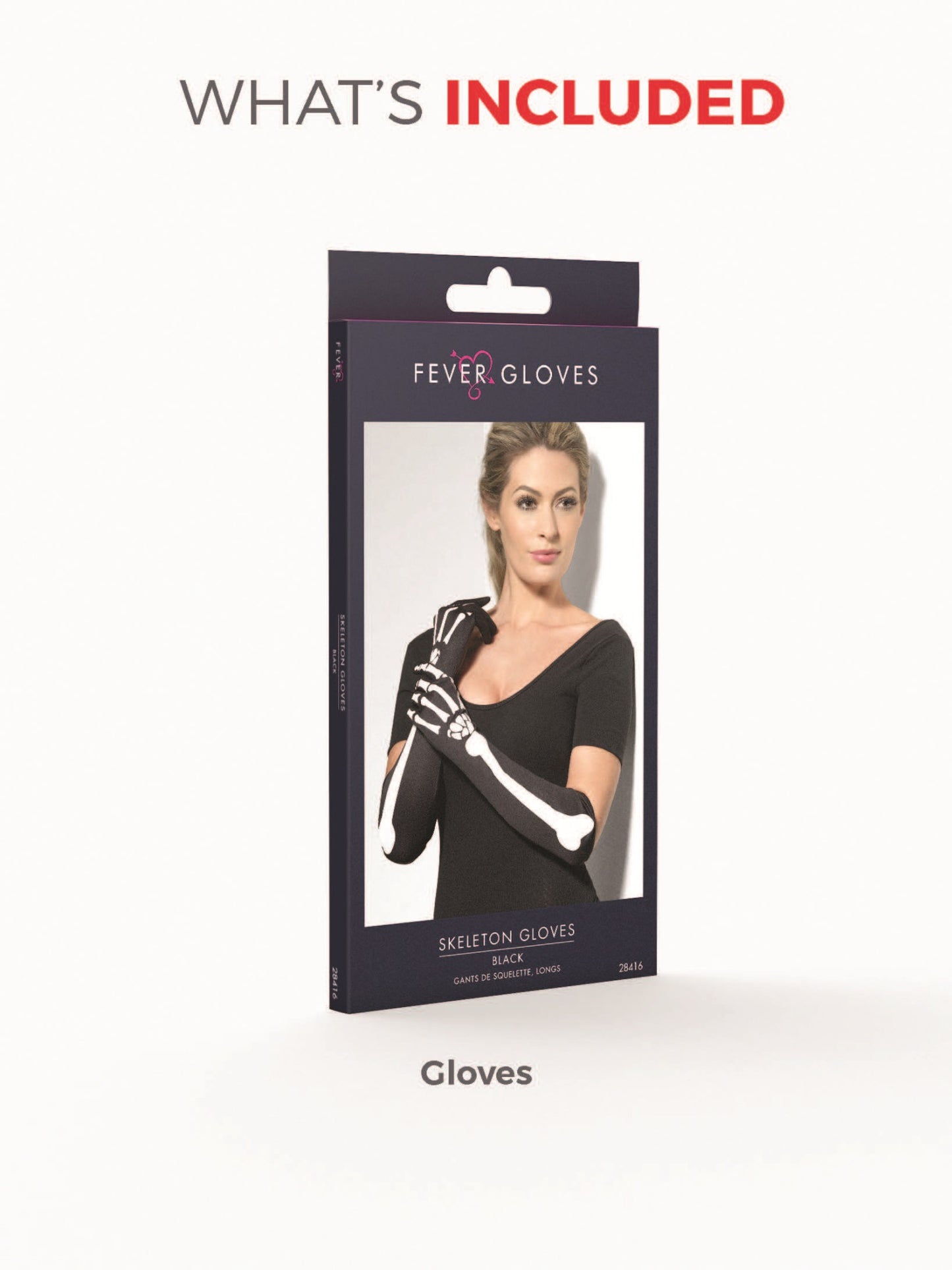 Skeleton Gloves, Black Wholesale