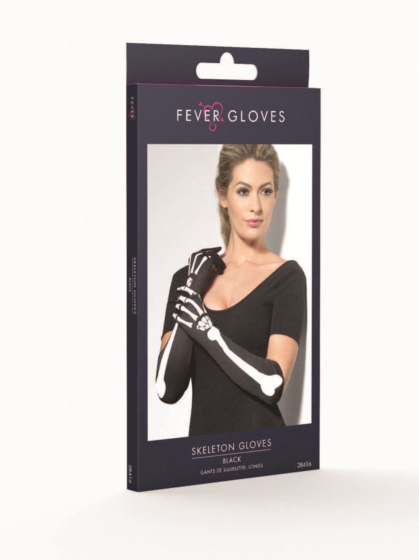 Skeleton Gloves, Black Wholesale