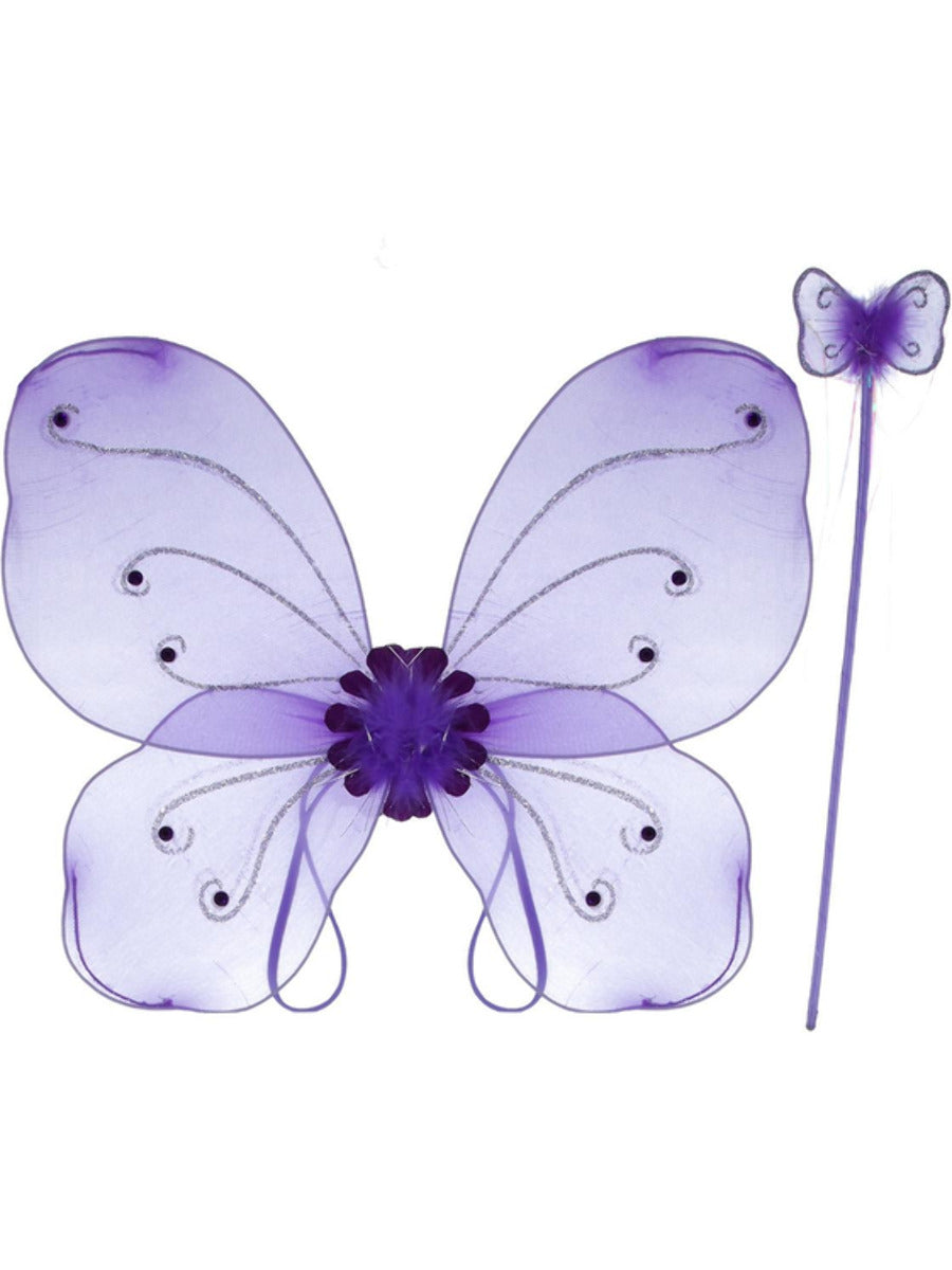 Butterfly Wings & Wand, Purple Wholesale