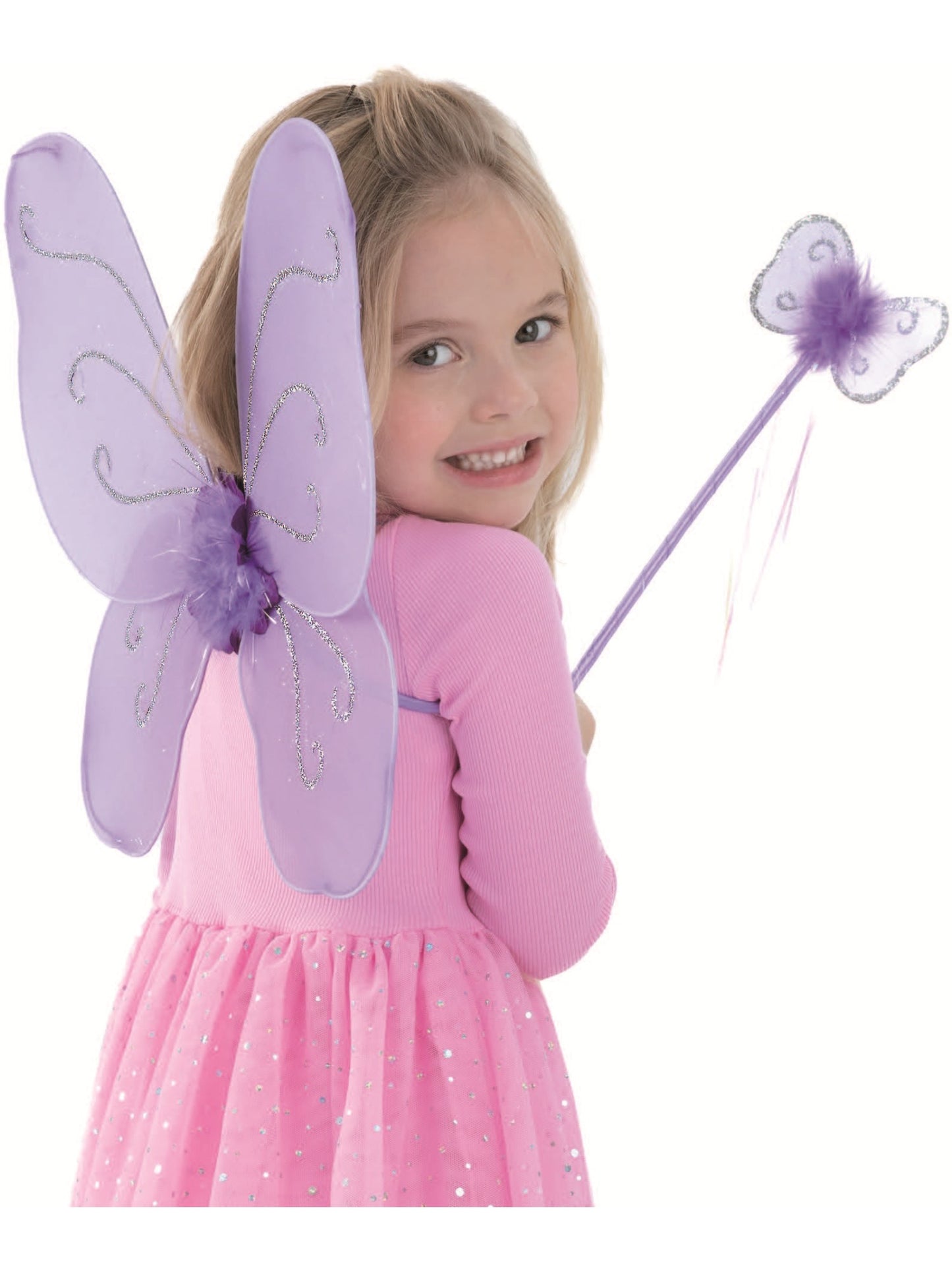 Butterfly Wings & Wand, Purple Wholesale