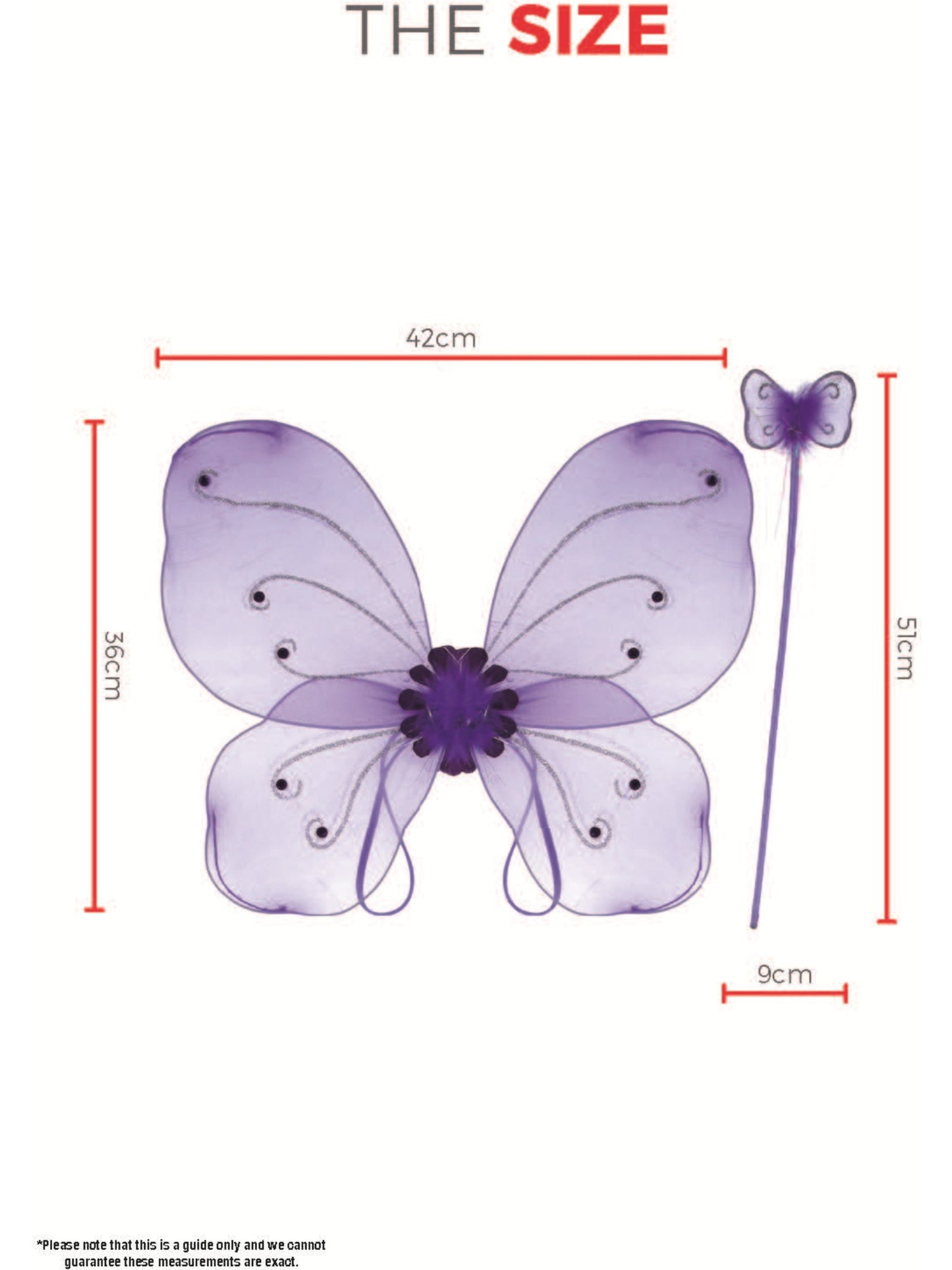 Butterfly Wings & Wand, Purple Wholesale