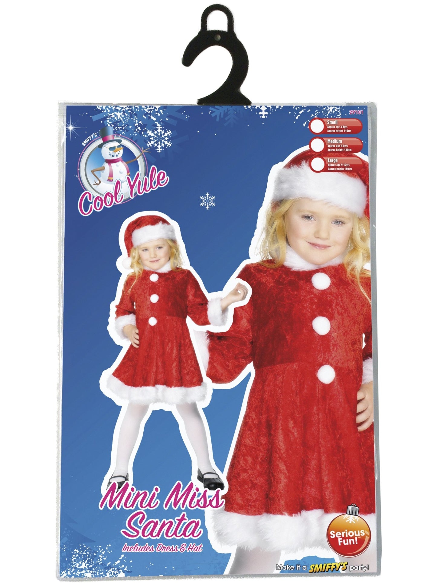 Mini Miss Santa Costume, Red Wholesale