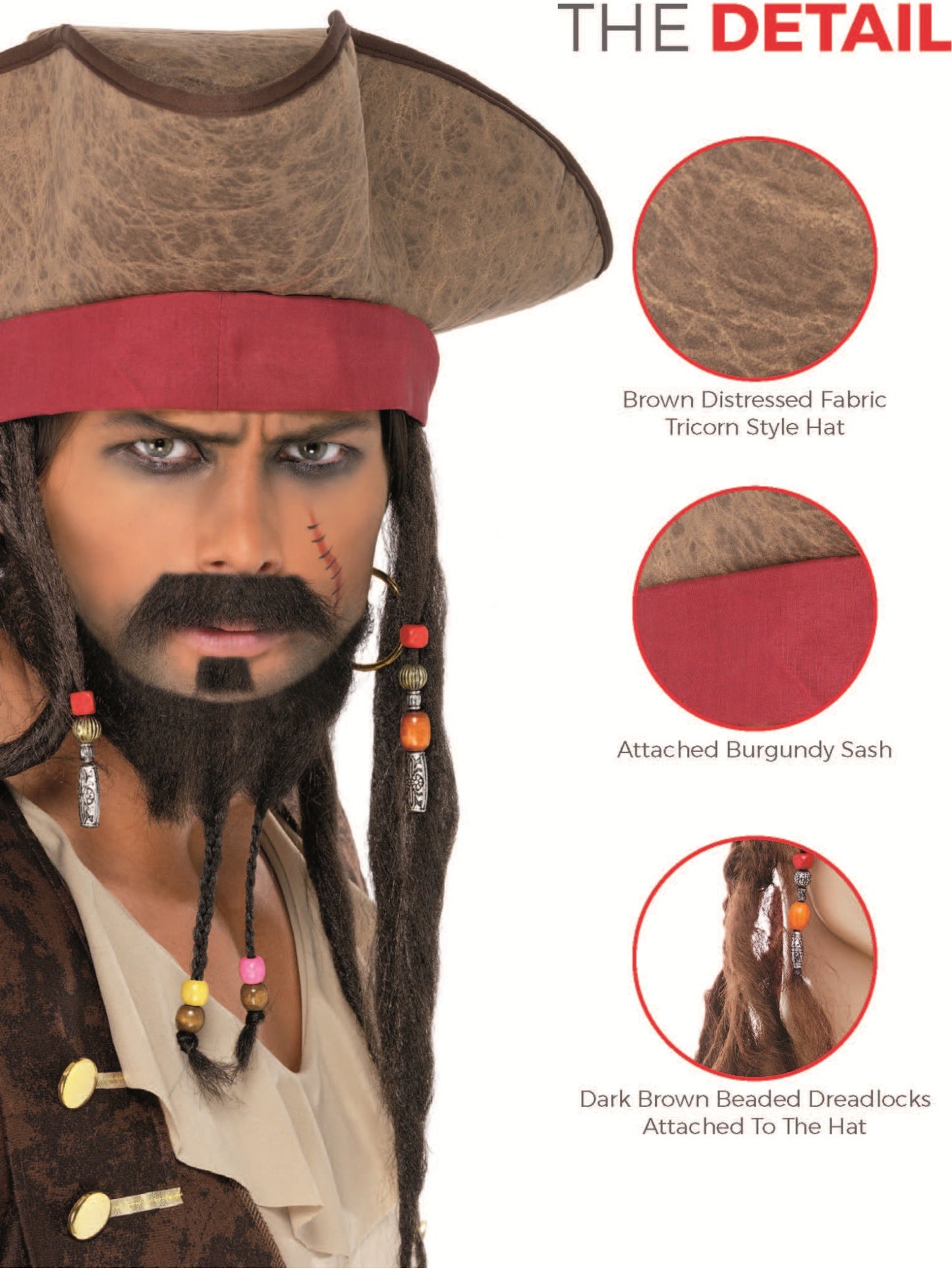 Pirate Hat, Brown Wholesale