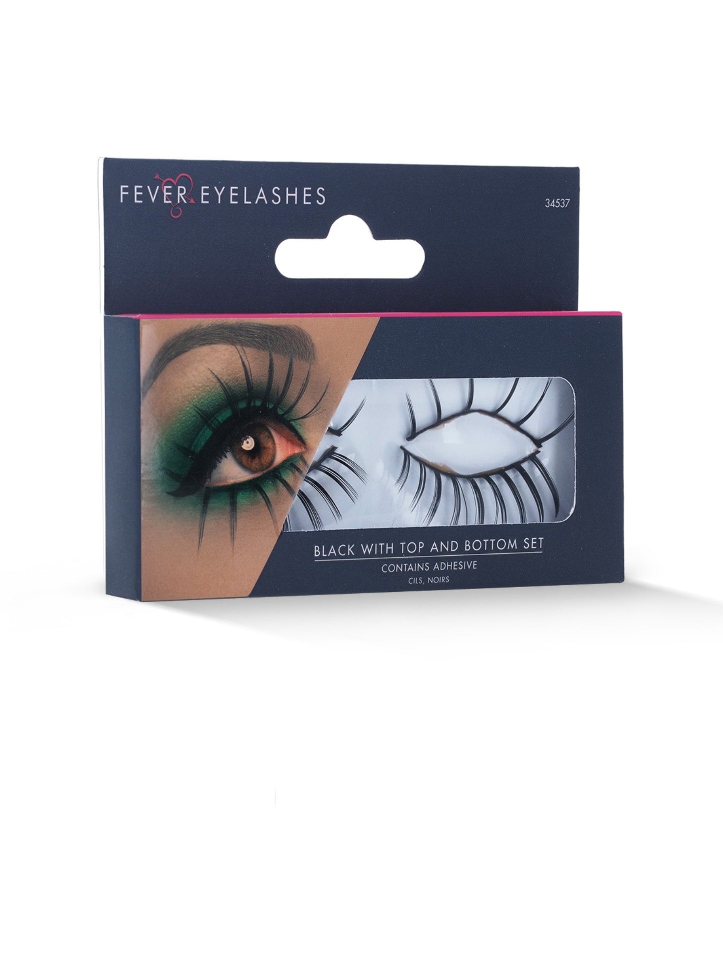 Eyelashes, Top and Bottom Set, Long, Black Wholesale