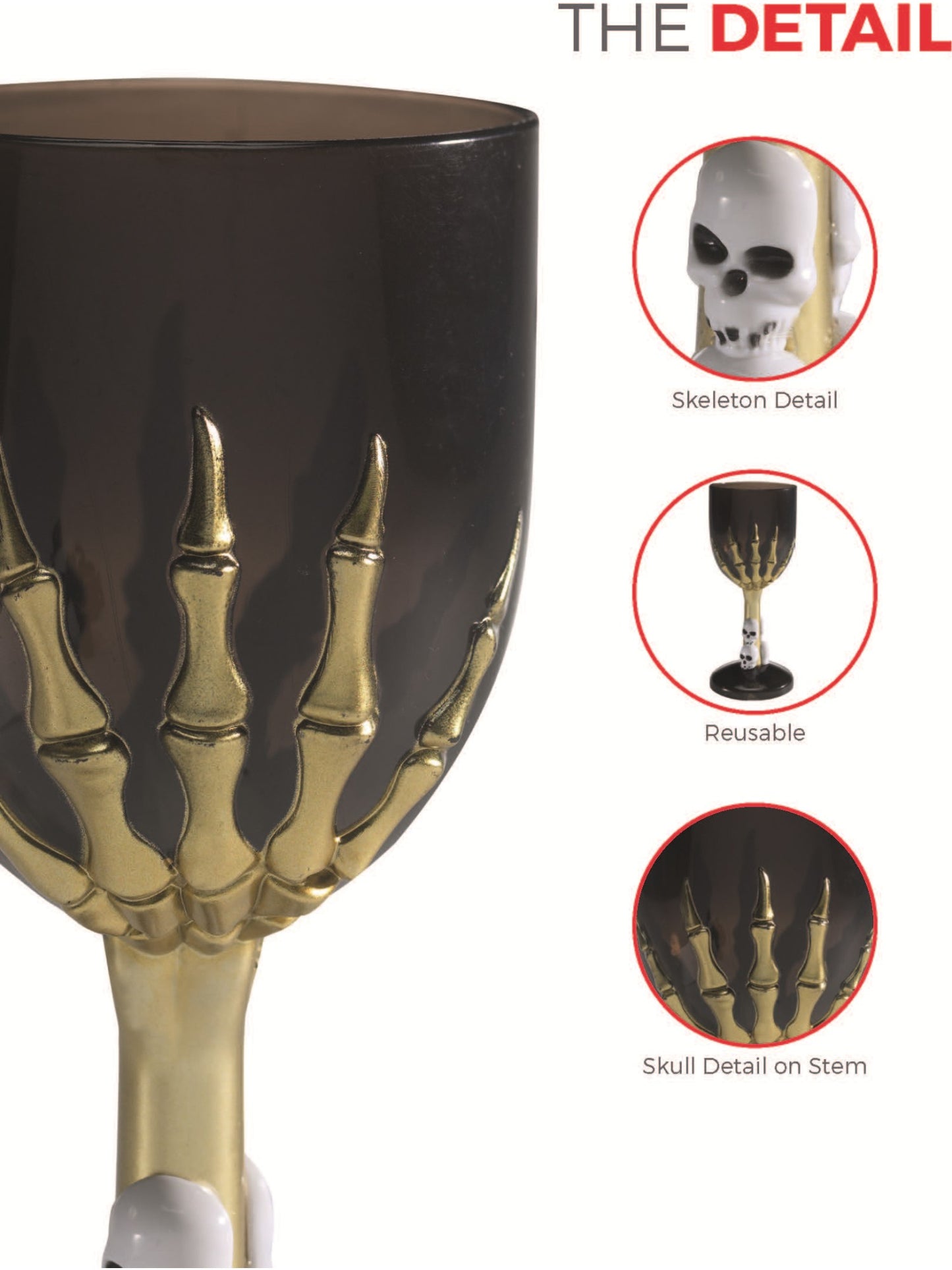 Gothic Wine Glass, Black Wholesale