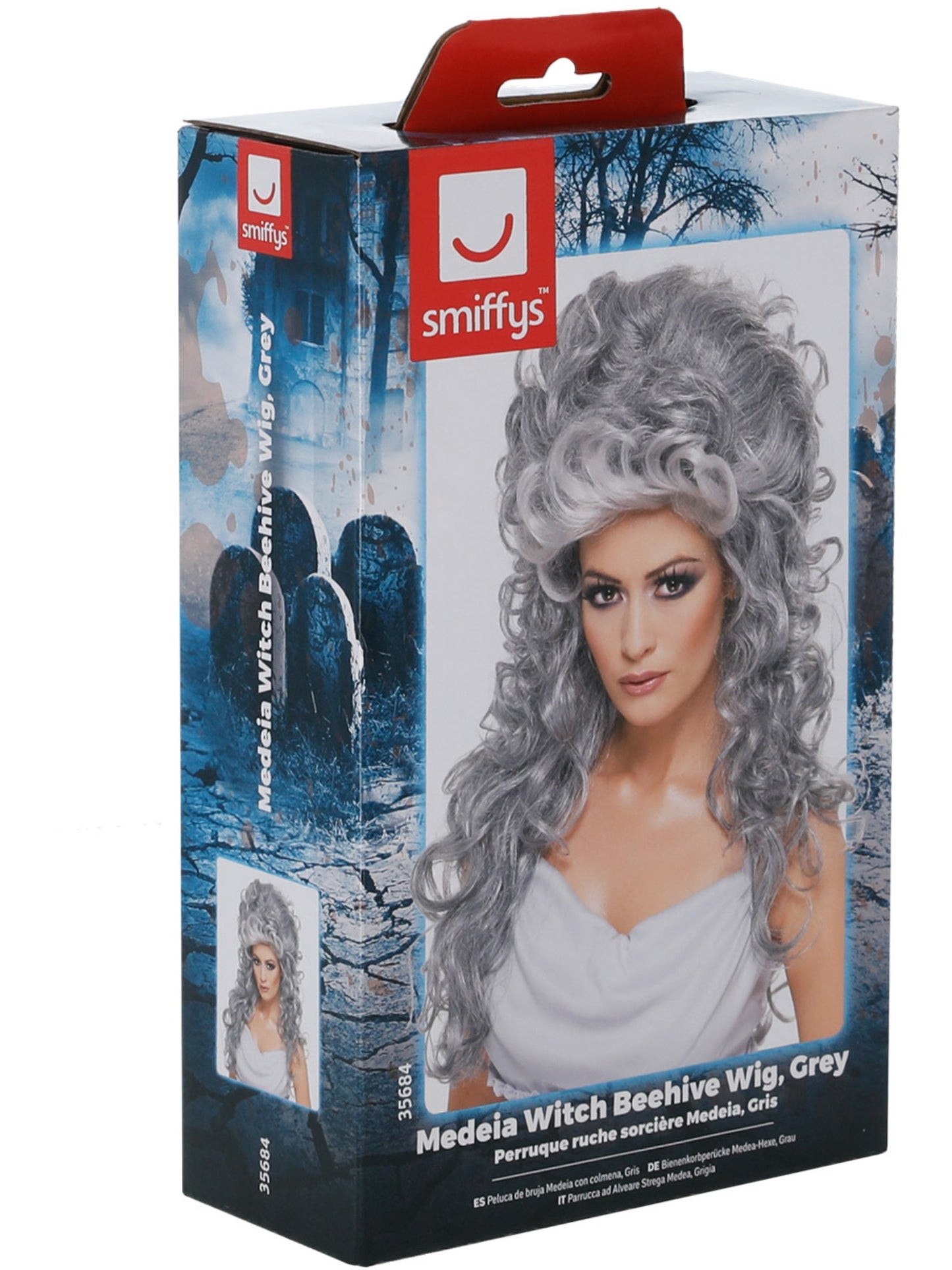 Medeia Witch Beehive Wig, Grey Wholesale