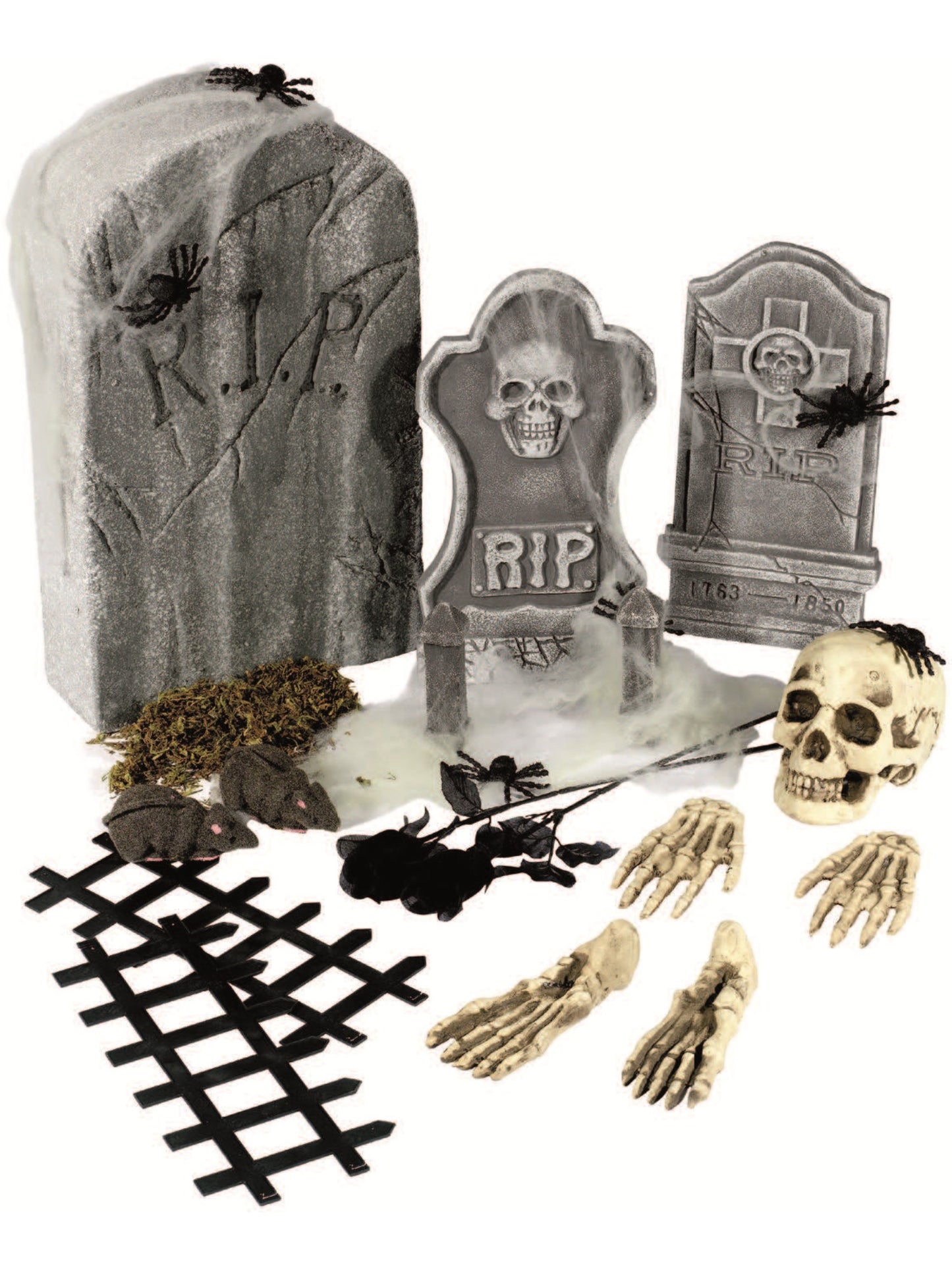 24 Piece Graveyard Collection, Grey Wholesale