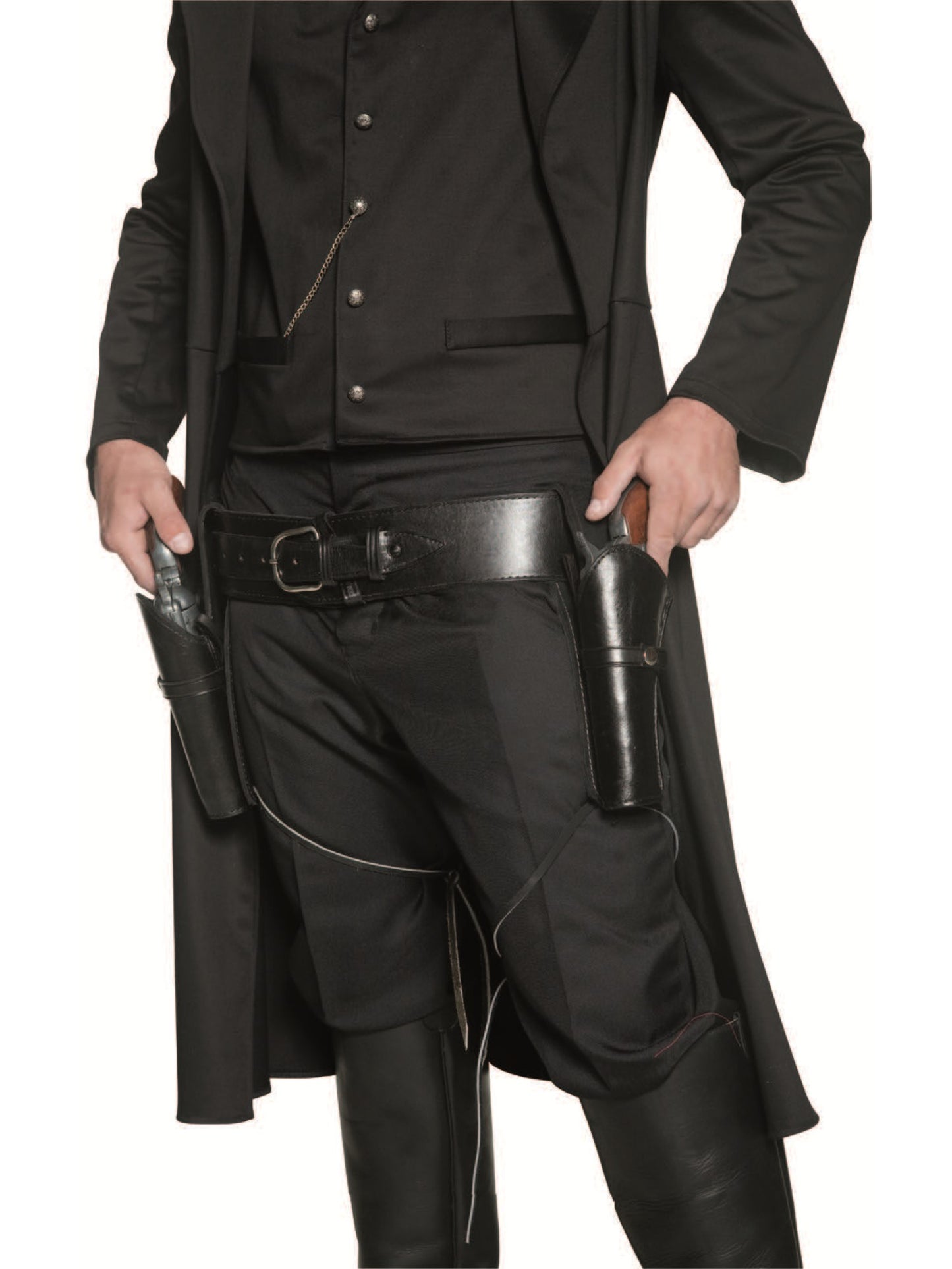 Authentic Western Belt & 2 Holsters, Black Wholesale