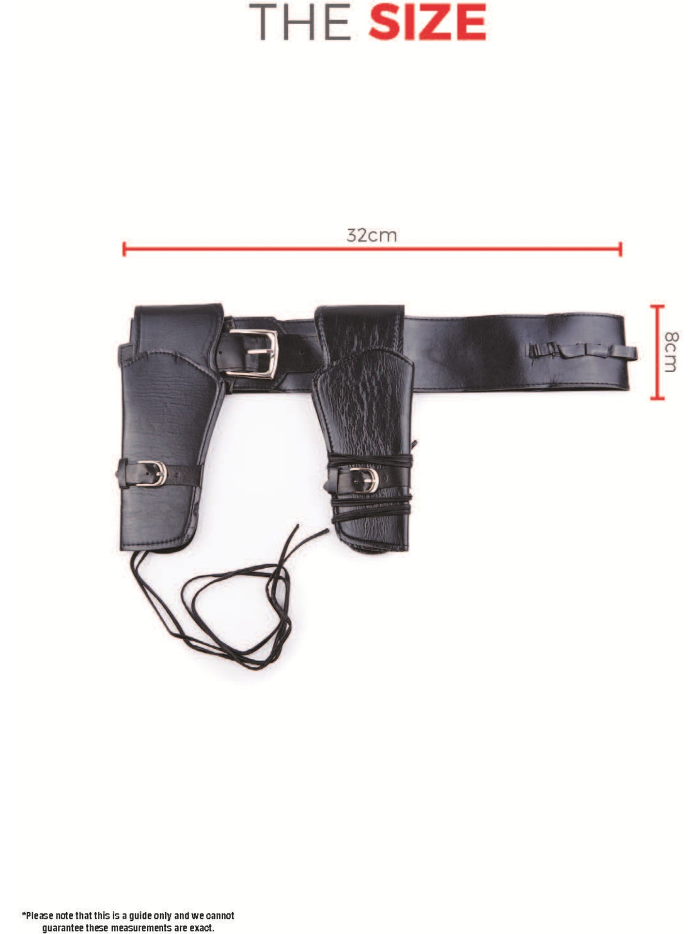 Authentic Western Belt & 2 Holsters, Black Wholesale