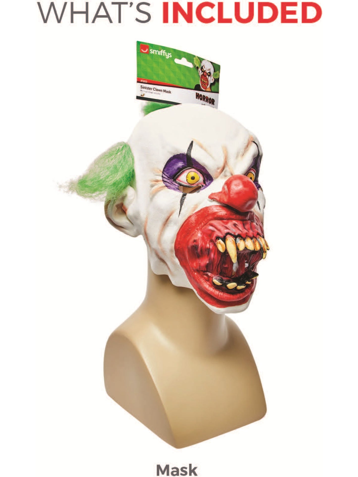 Sinister Clown Mask, White Wholesale