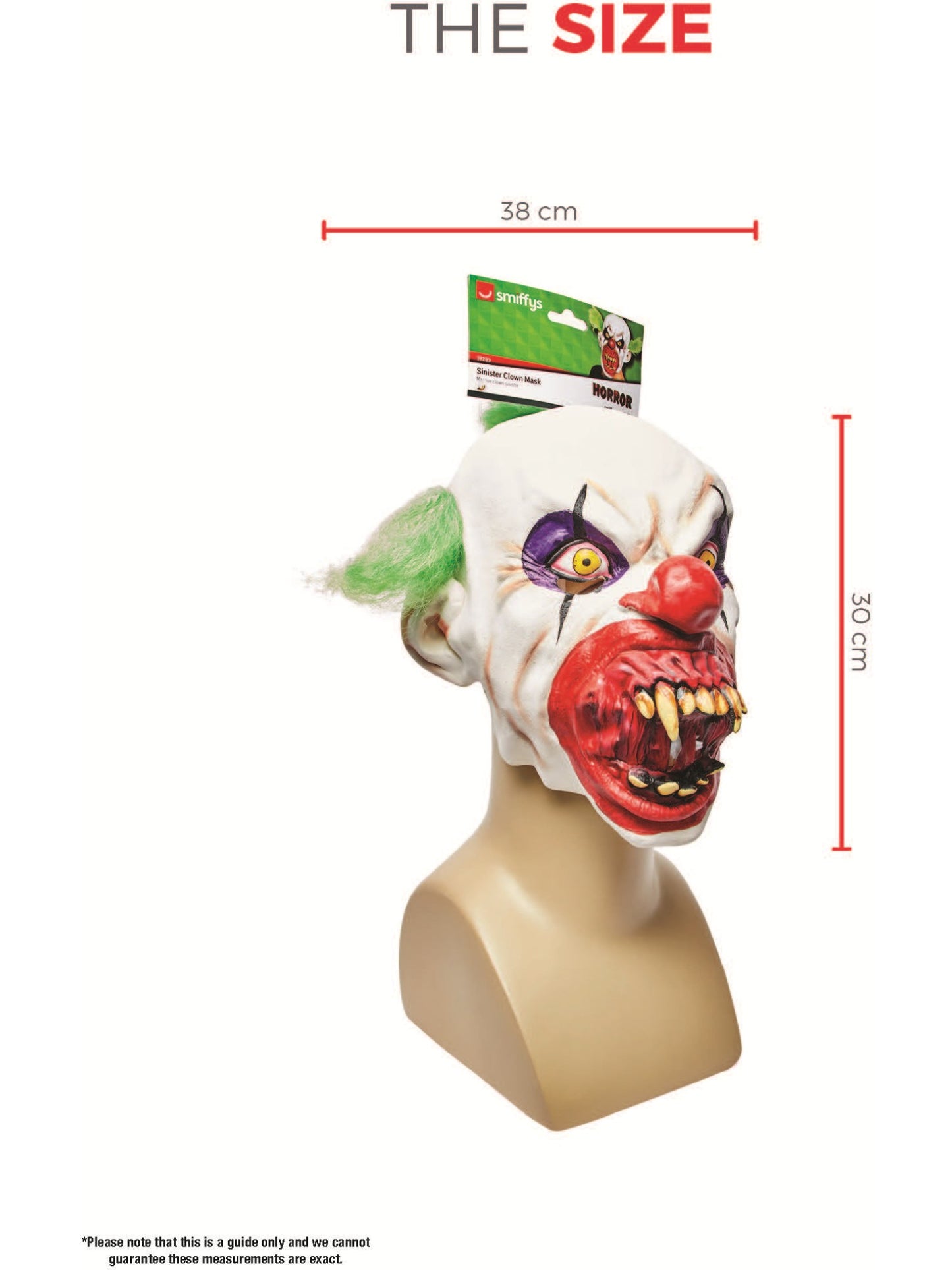 Sinister Clown Mask, White Wholesale