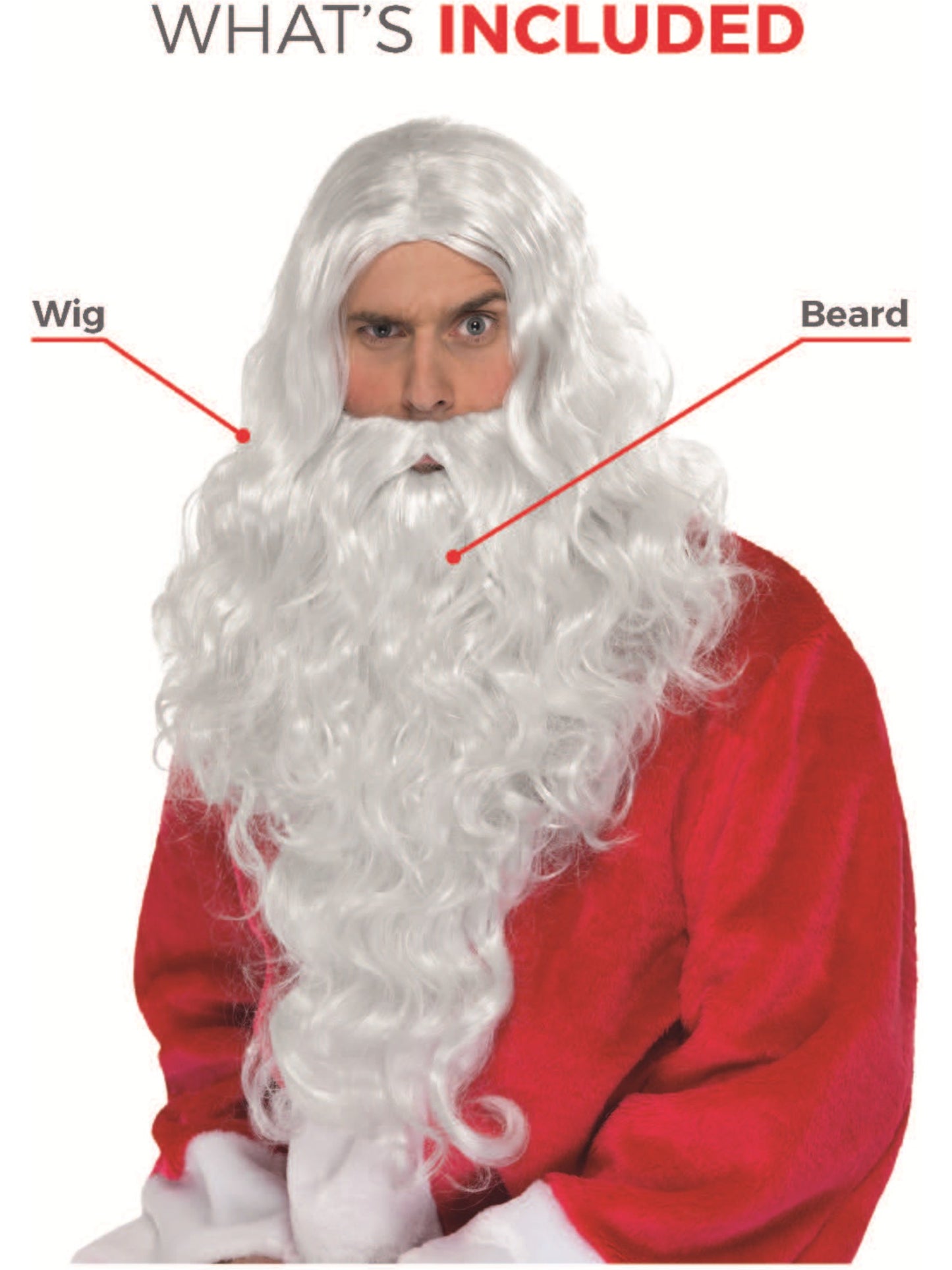 Santa Dress Up Kit, White Wholesale