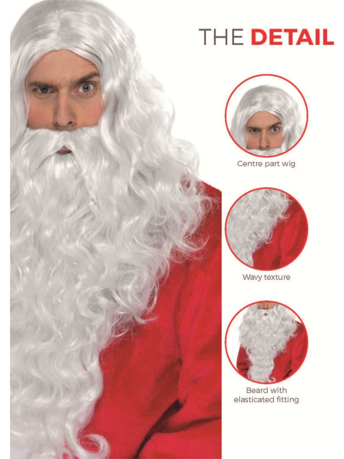 Santa Dress Up Kit, White Wholesale