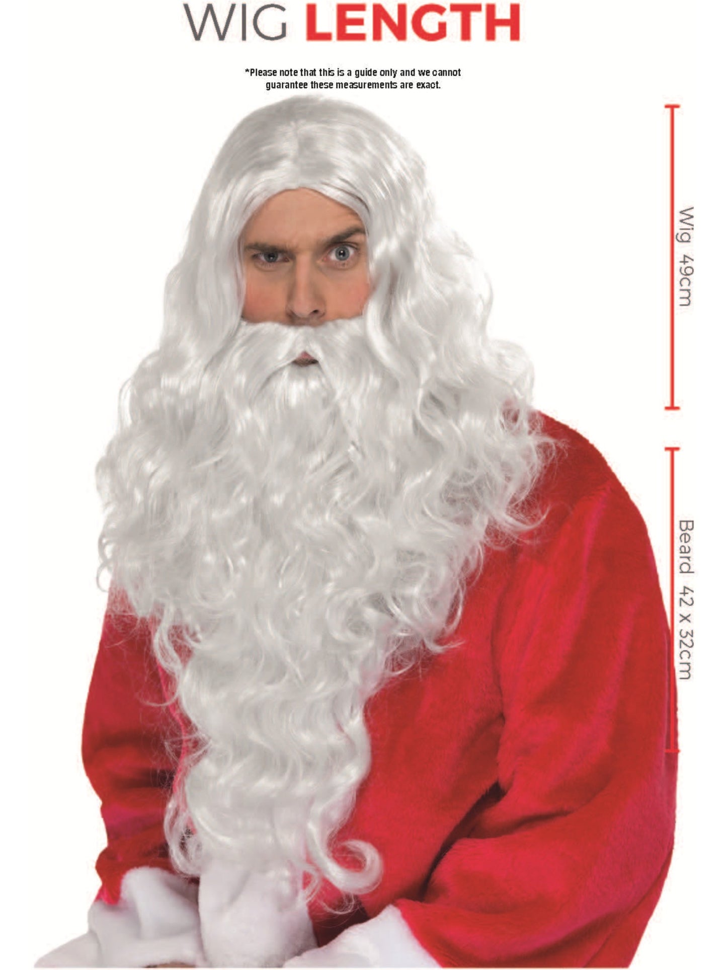Santa Dress Up Kit, White Wholesale