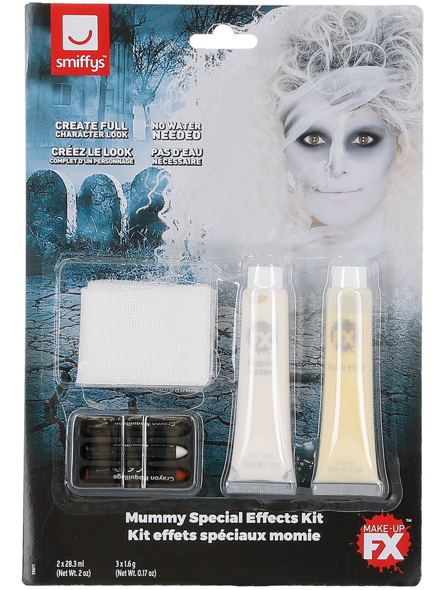 Smiffys Make-Up FX, Mummy Kit, White Wholesale
