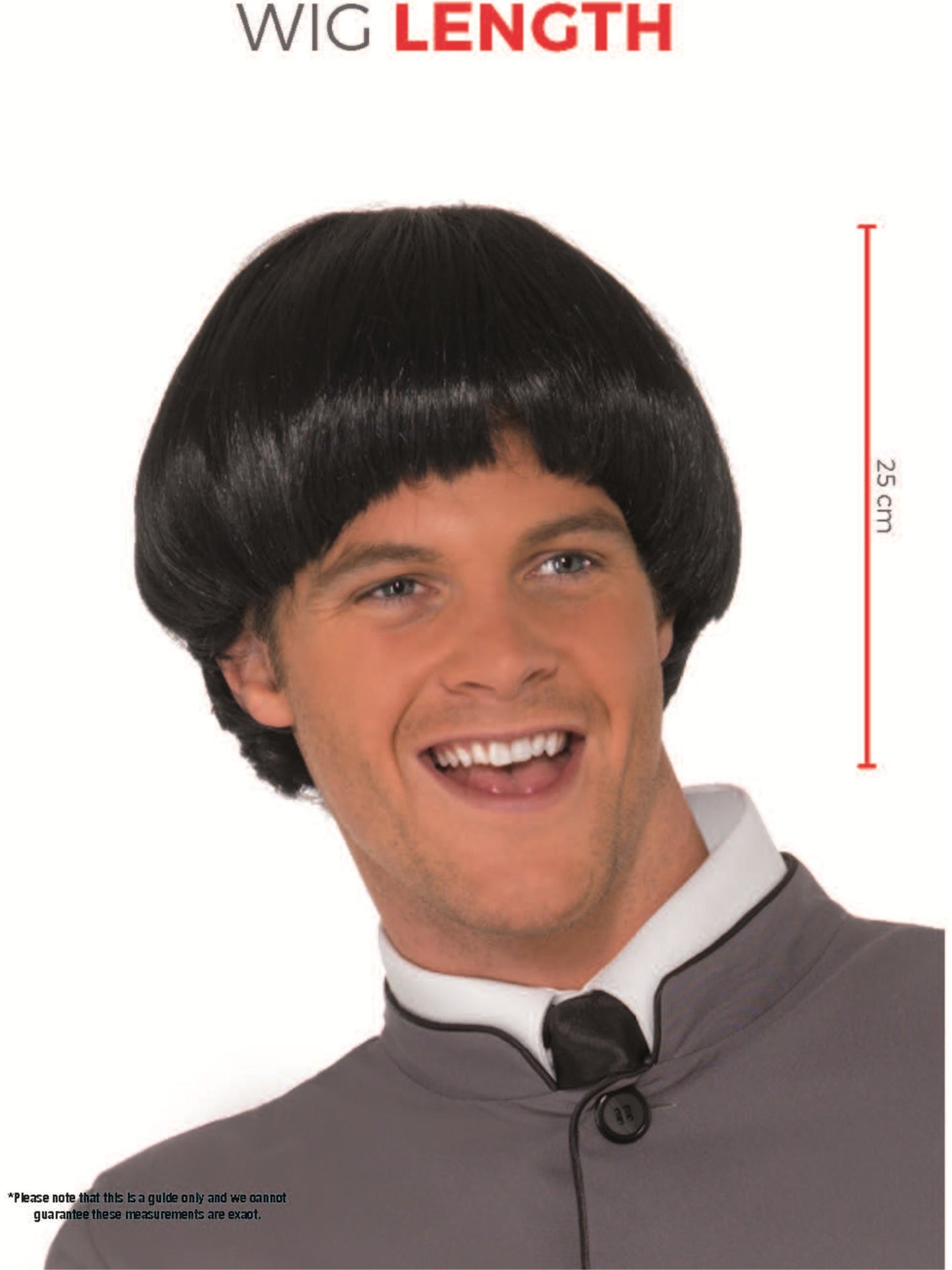 Swinging '60s Bowl Wig, Black Wholesale