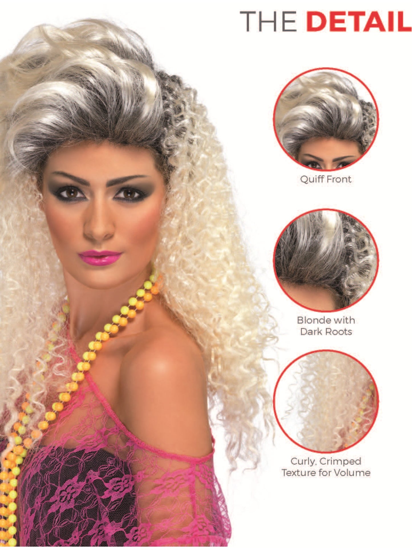 80s Bottle Wig, Blonde Wholesale
