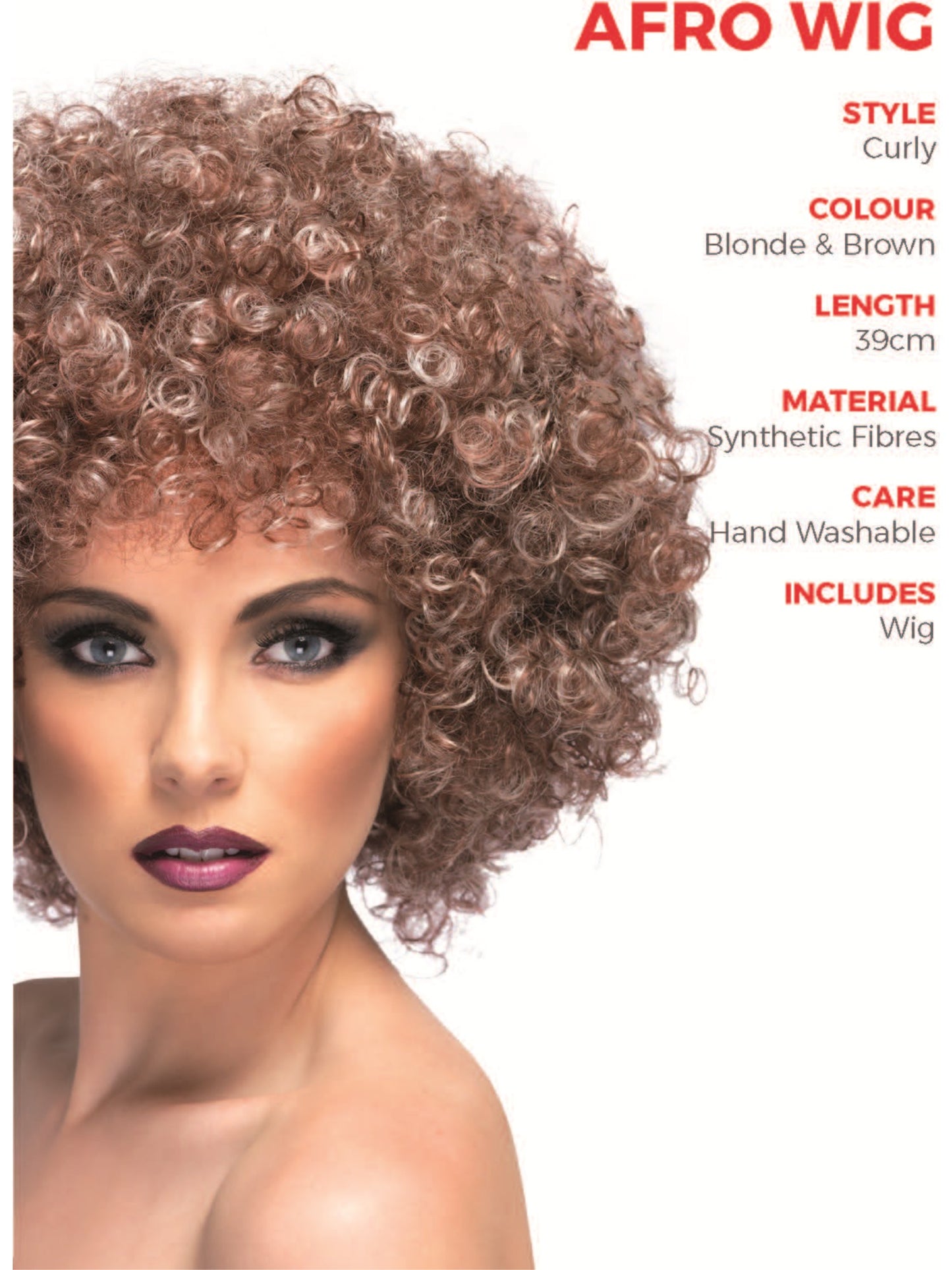 Afro Wig, Blonde & Brown Wholesale