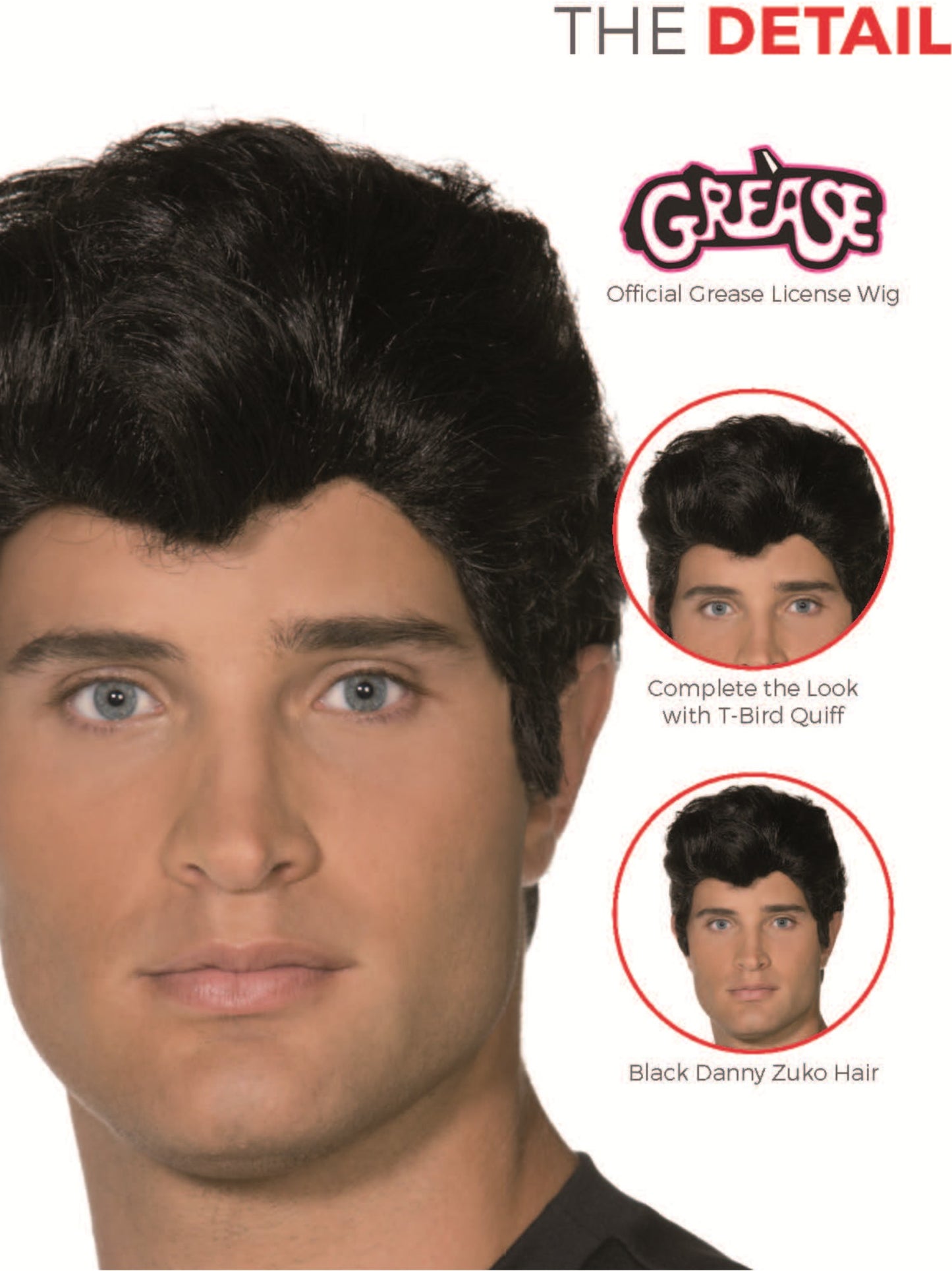 Grease Danny Wig, Black Wholesale
