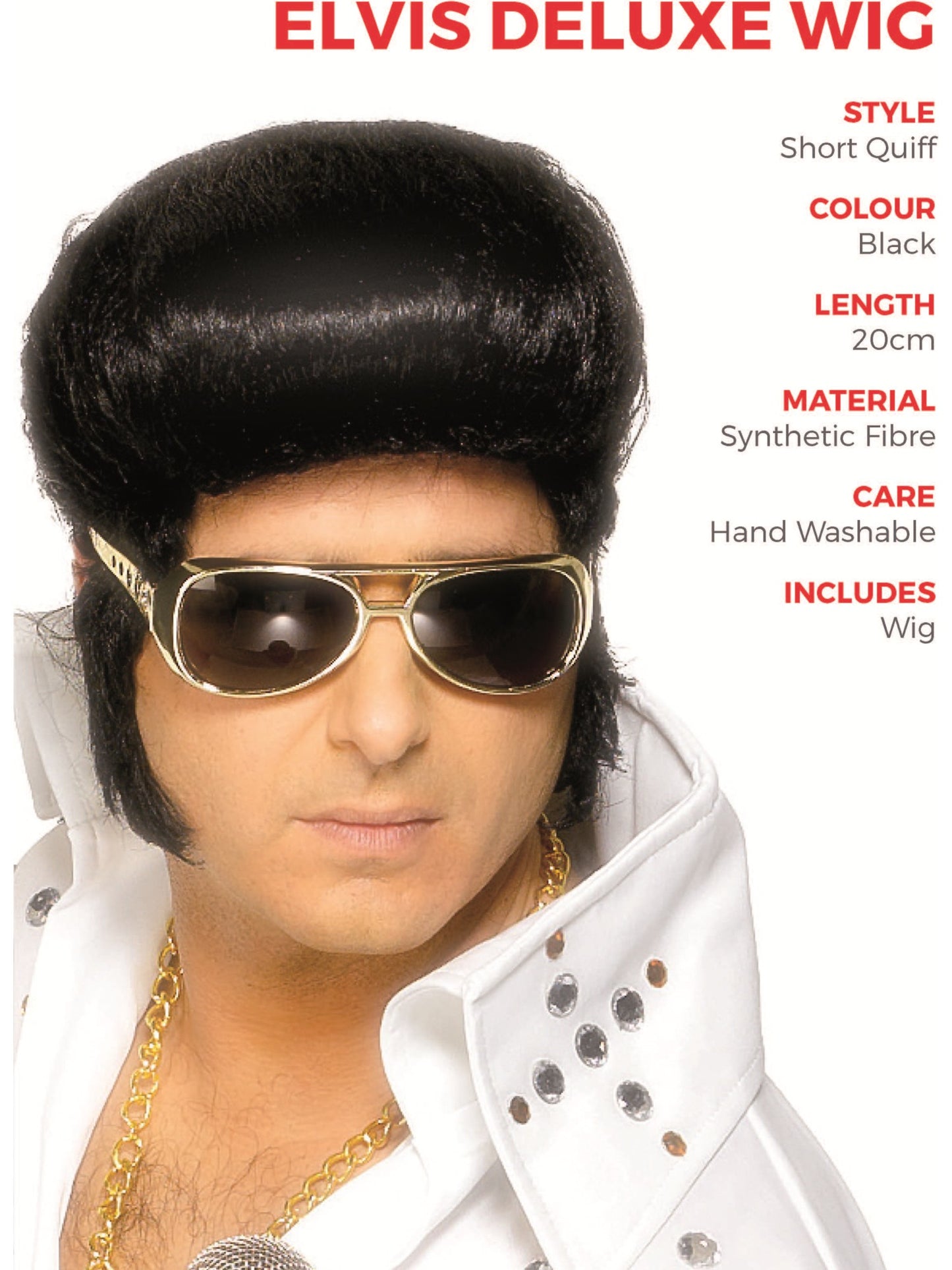 Elvis Deluxe Wig, Black Wholesale