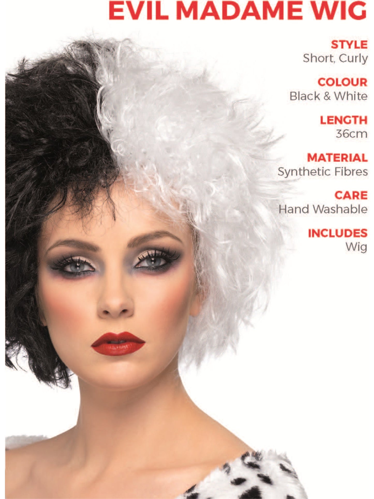 Evil Madame Wig, Black & White Wholesale