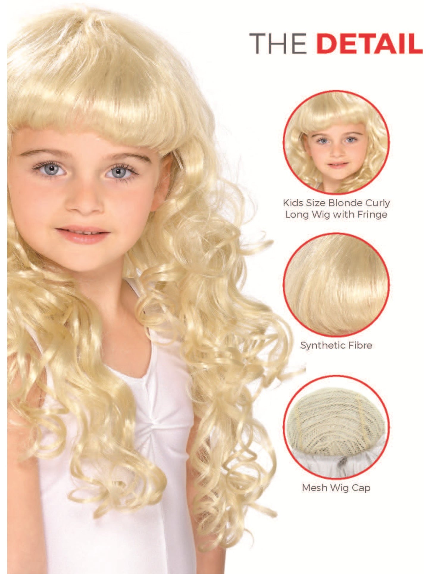 Girl's Princess Wig, Blonde Wholesale
