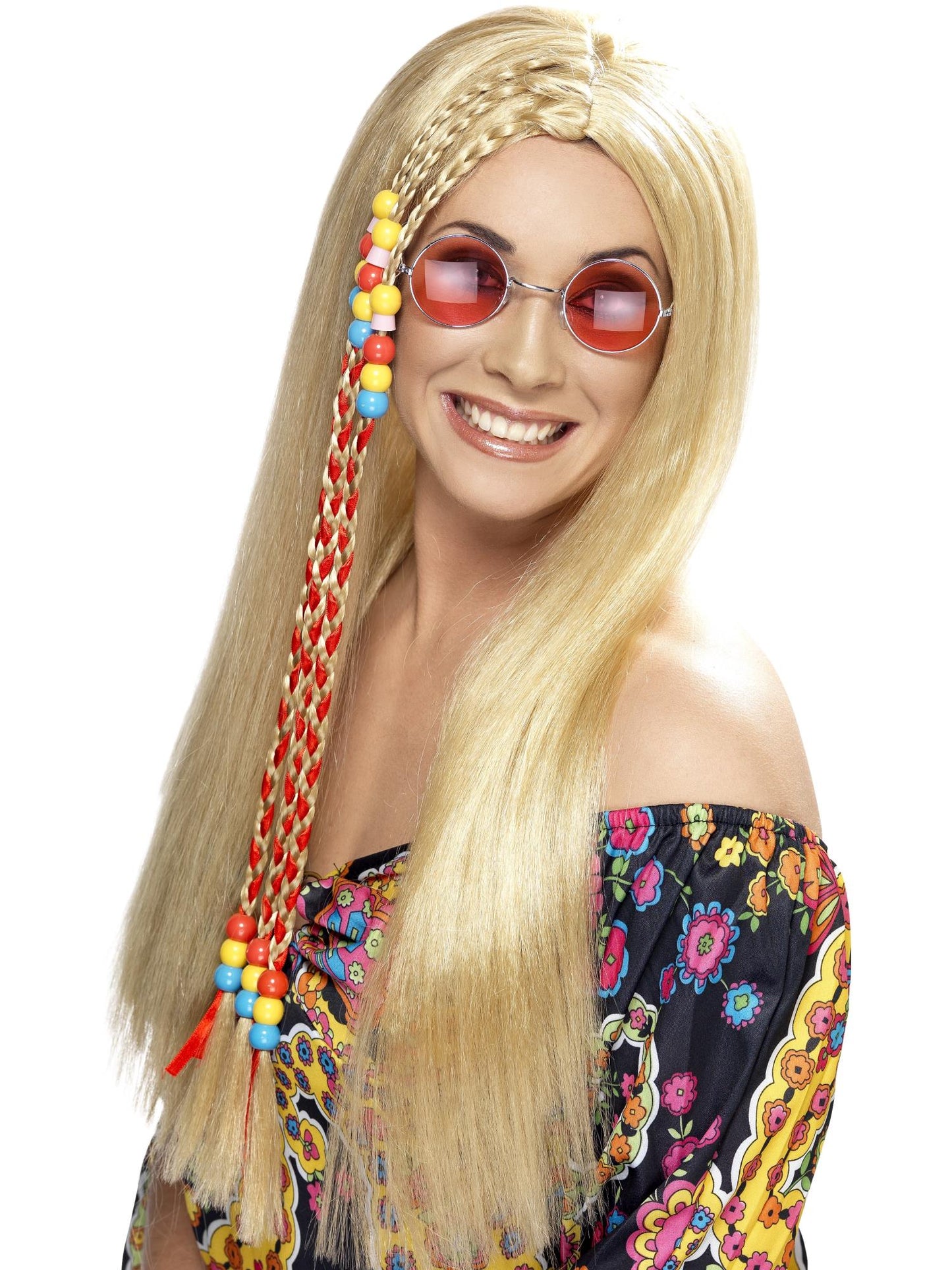 Hippy Party Wig with Beads Wholesale