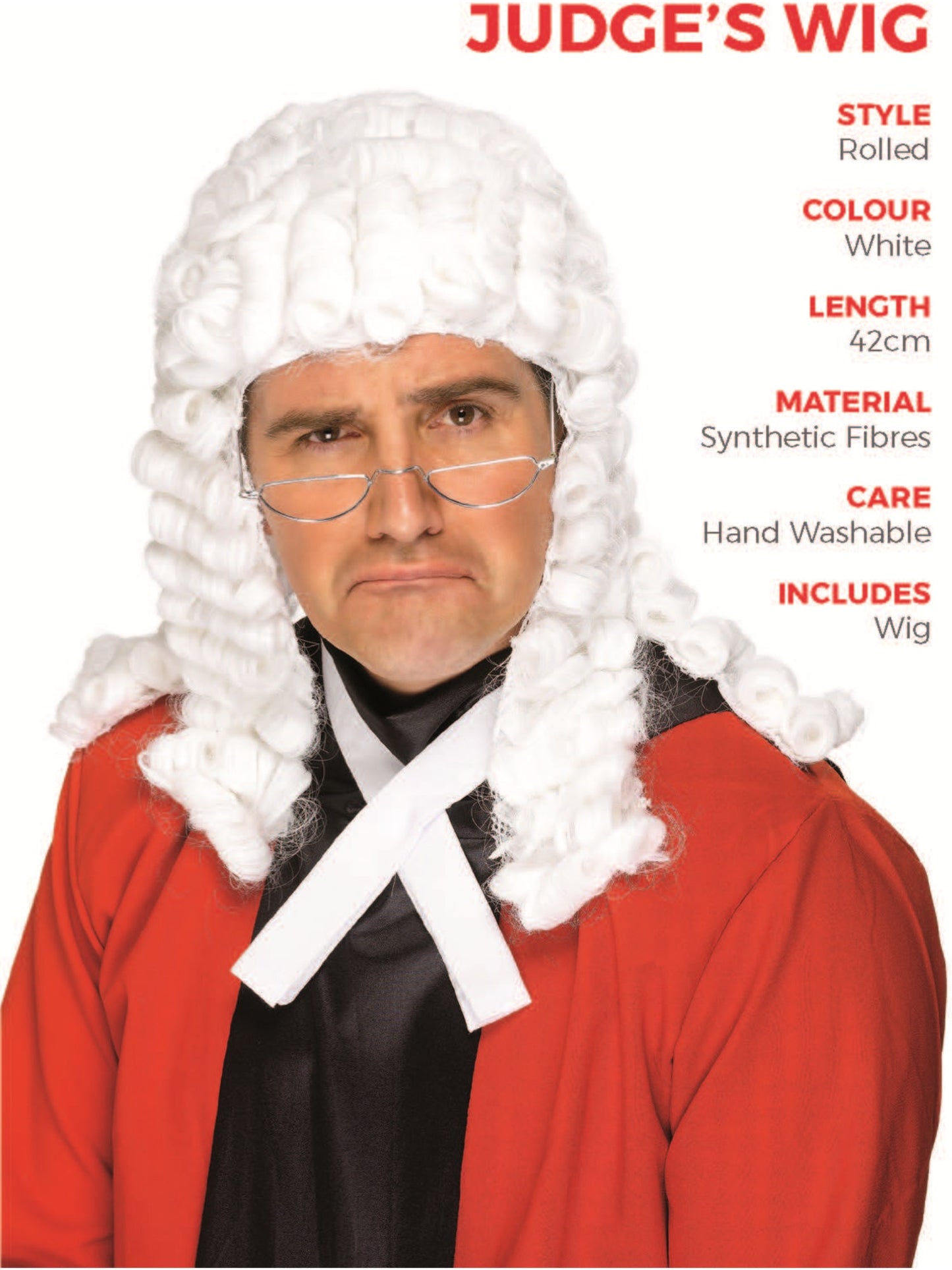Judge's Wig, White Wholesale
