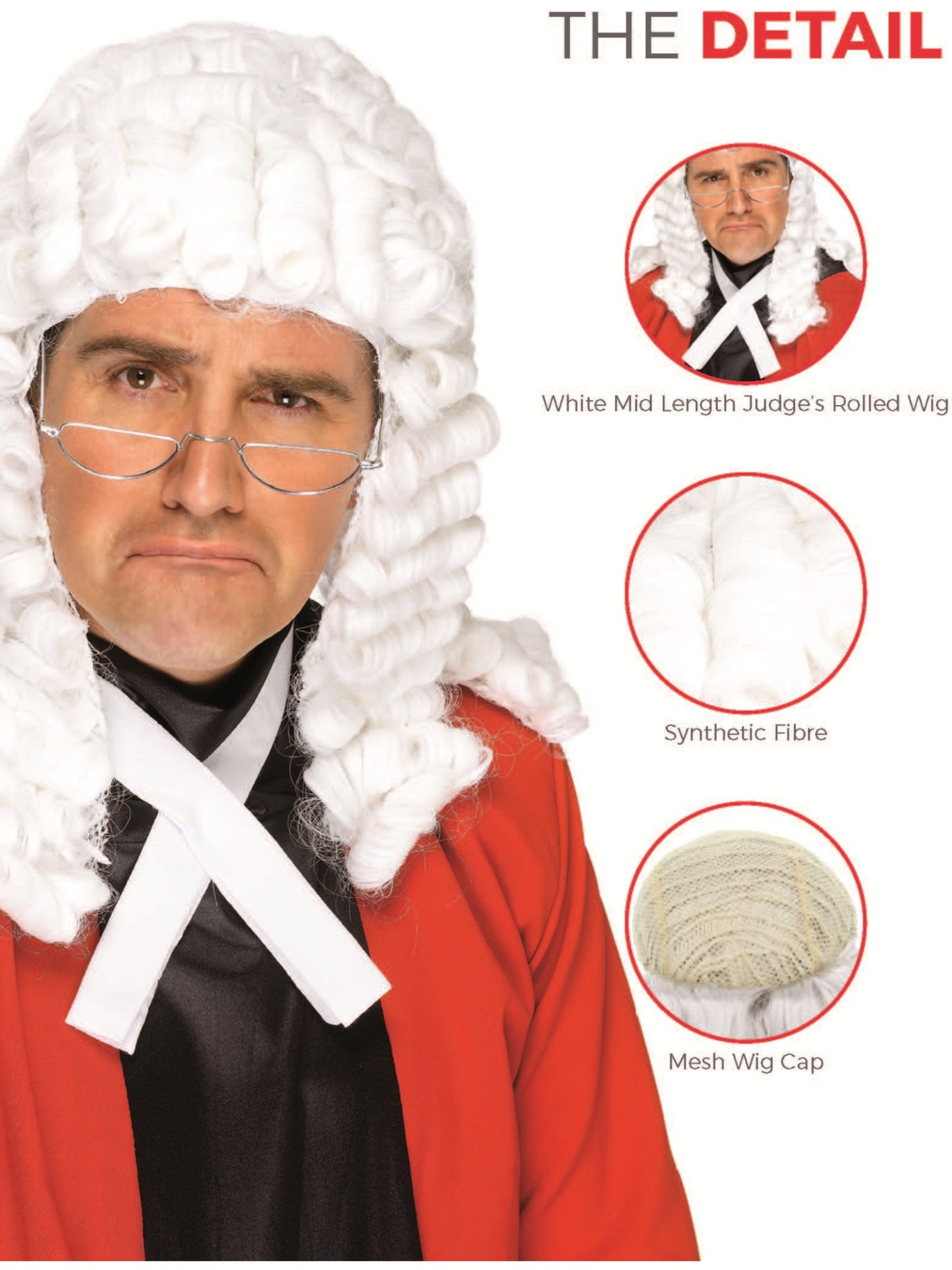 Judge's Wig, White Wholesale