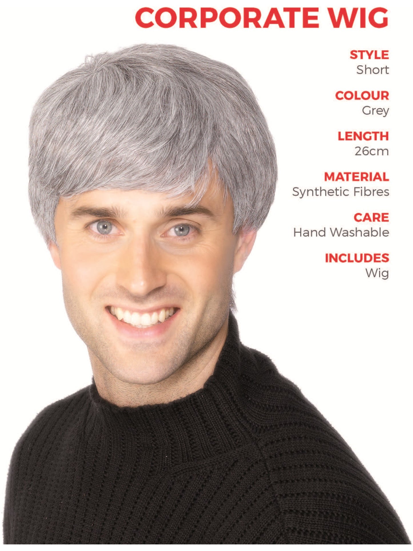 Corporate Wig, Grey Wholesale