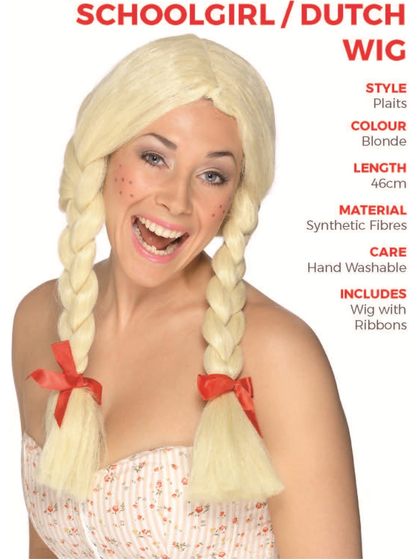 Schoolgirl / Dutch Wig, Blonde Wholesale