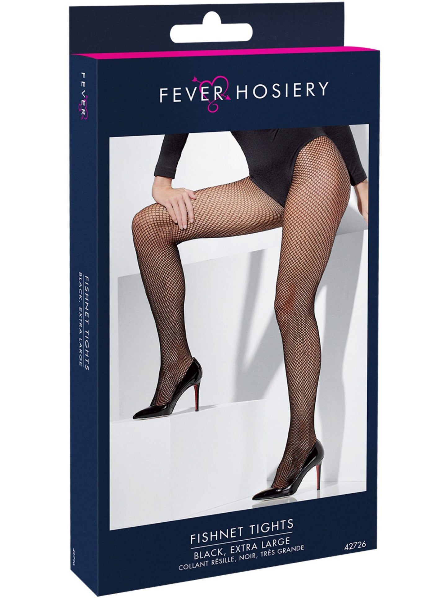 Fishnet Tights, Black, Extra Large Wholesale