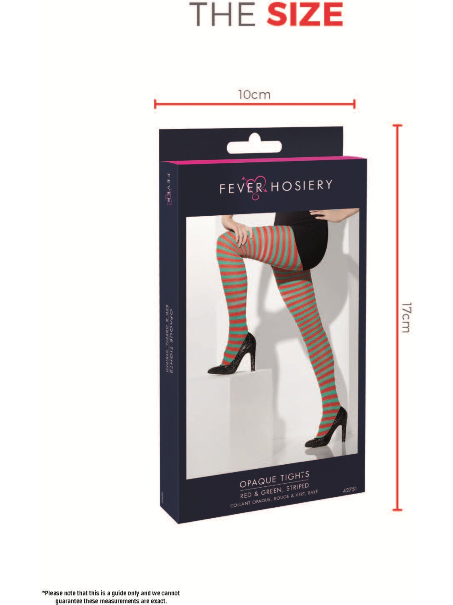 Opaque Tights, Red & Green Wholesale